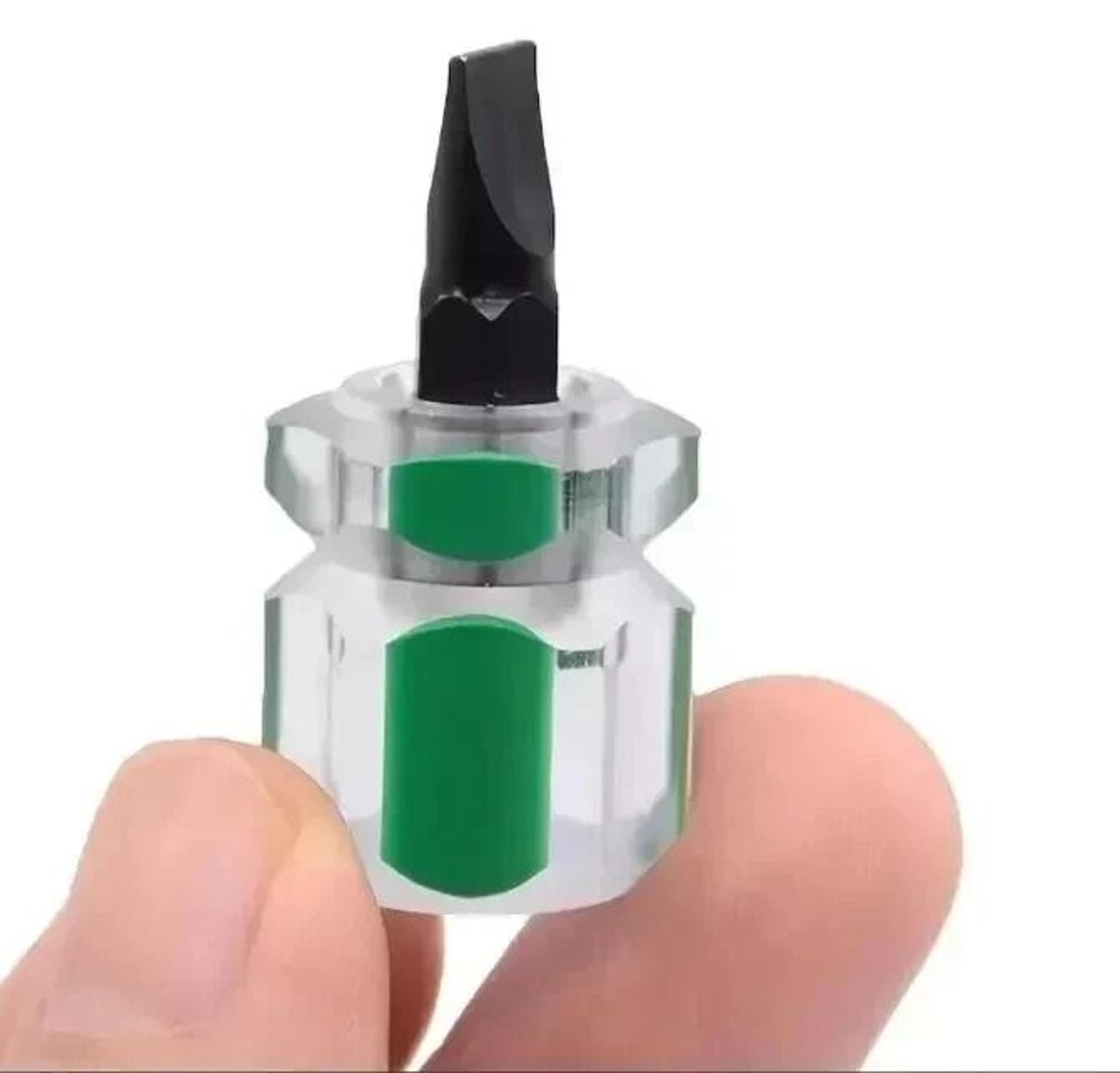 Mini Ultra Short Stubby Screwdriver Set Pieces Phillips And Flat 1