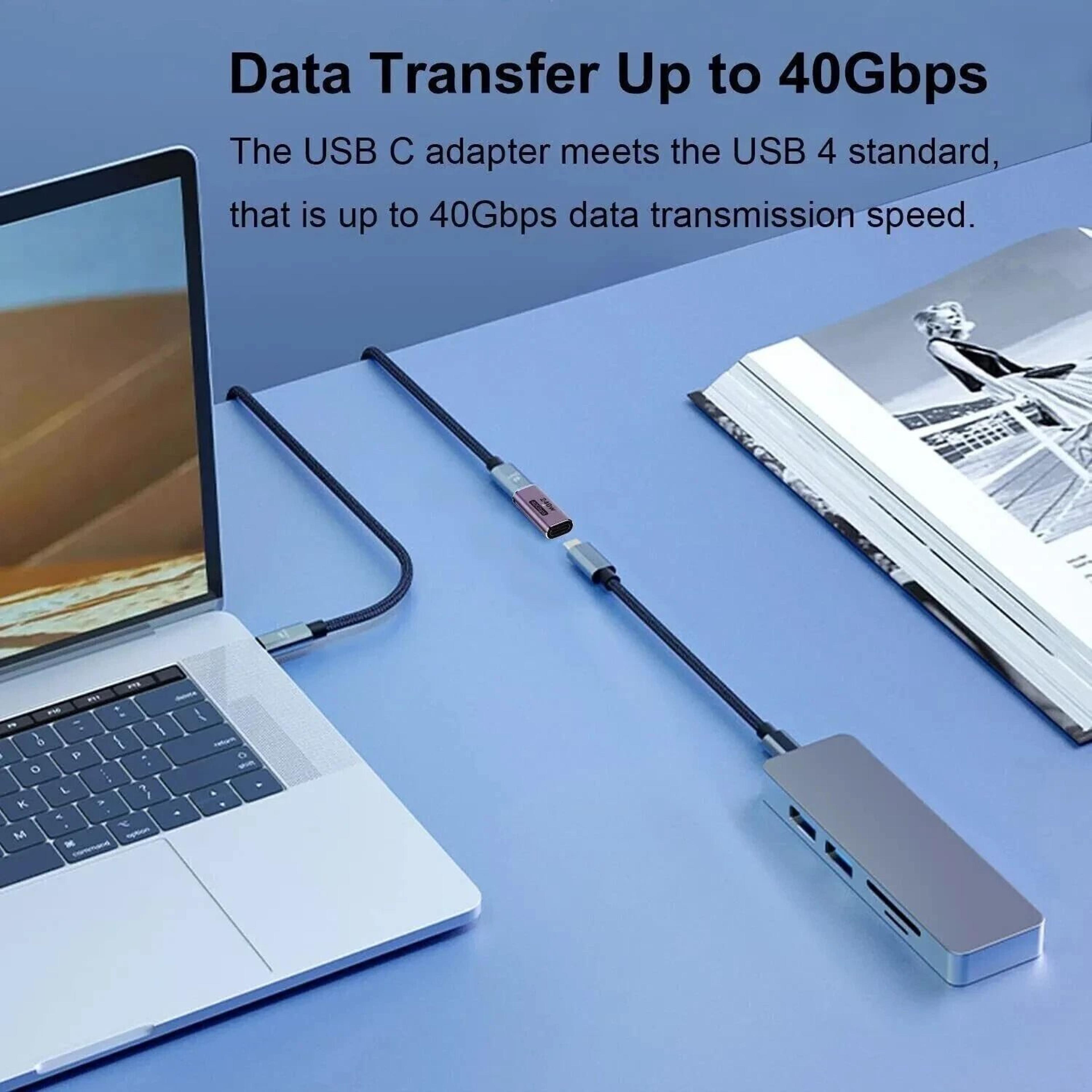 USB Type C Female To Female Adapter Thunderbolt Compatible 5