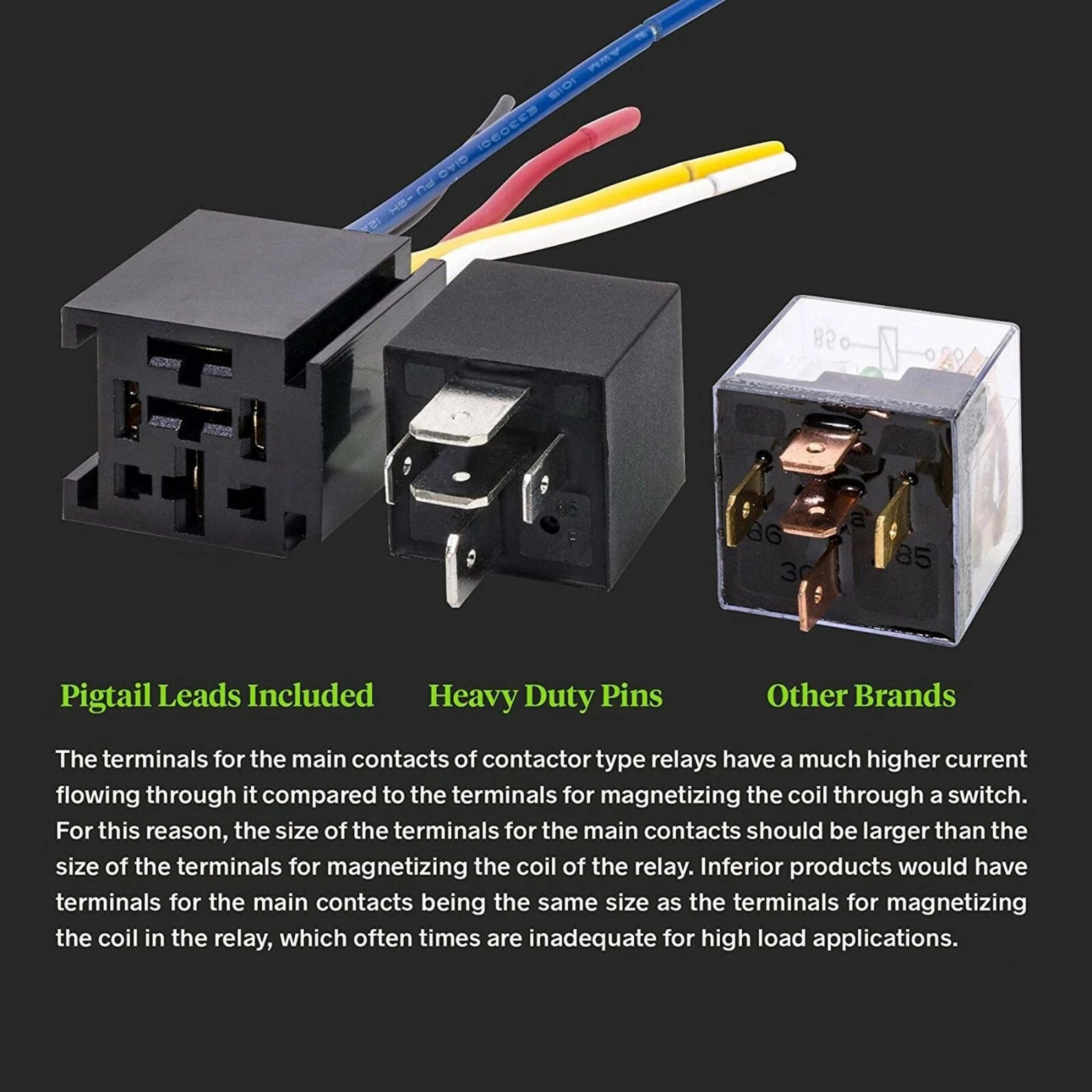 Waterproof DC 5Pin Automotive Car Relay Switch SPDT Harness Socket 1