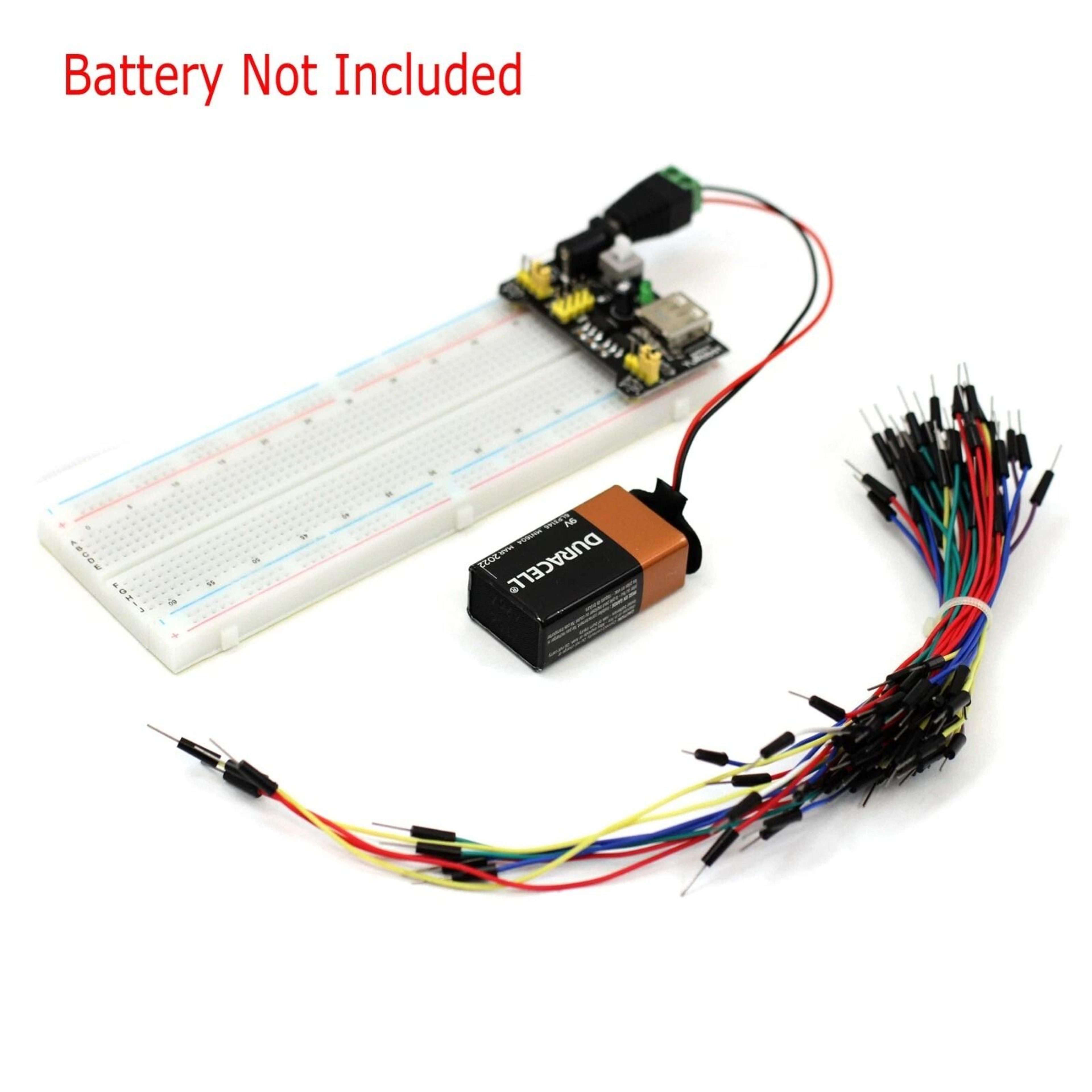 Breadboard 830 Point With Jumper Cables  MB Power Supply For Electronics Projects 7