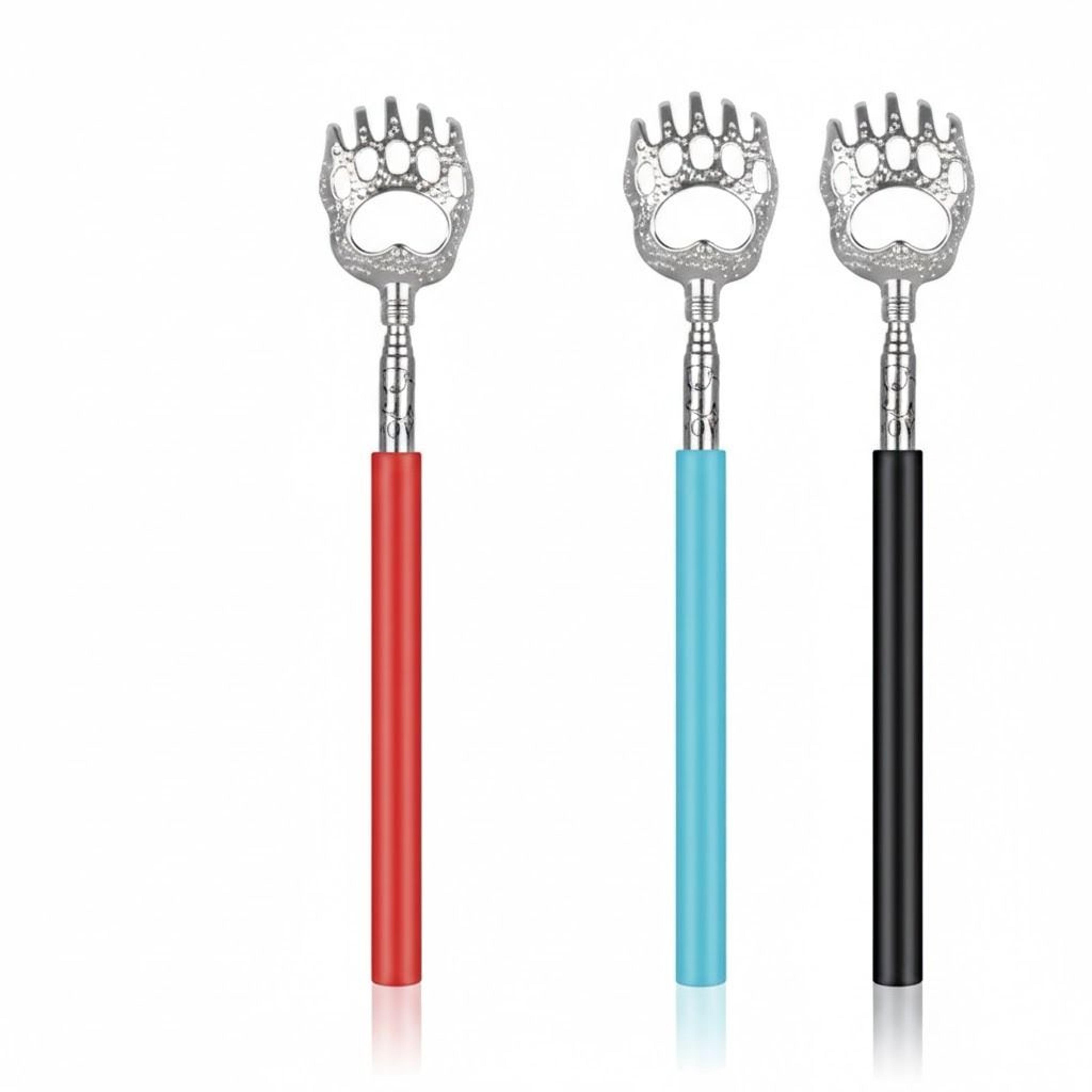 extendable bear claw telescopic back scratcher, metal massager gift