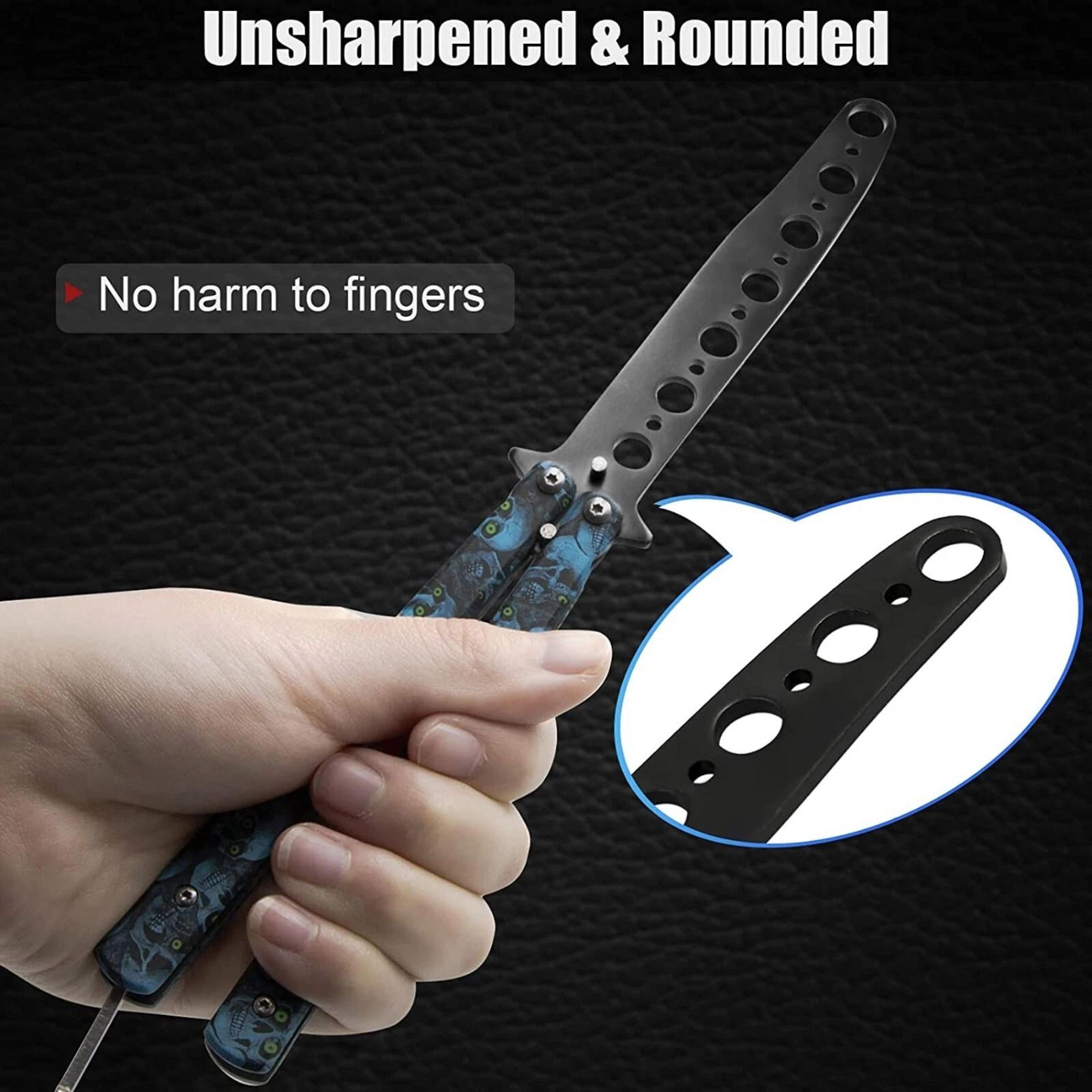 BALISONG METAL BUTTERFLY Trainer Knife High Quality Blade Tool For Practice 1