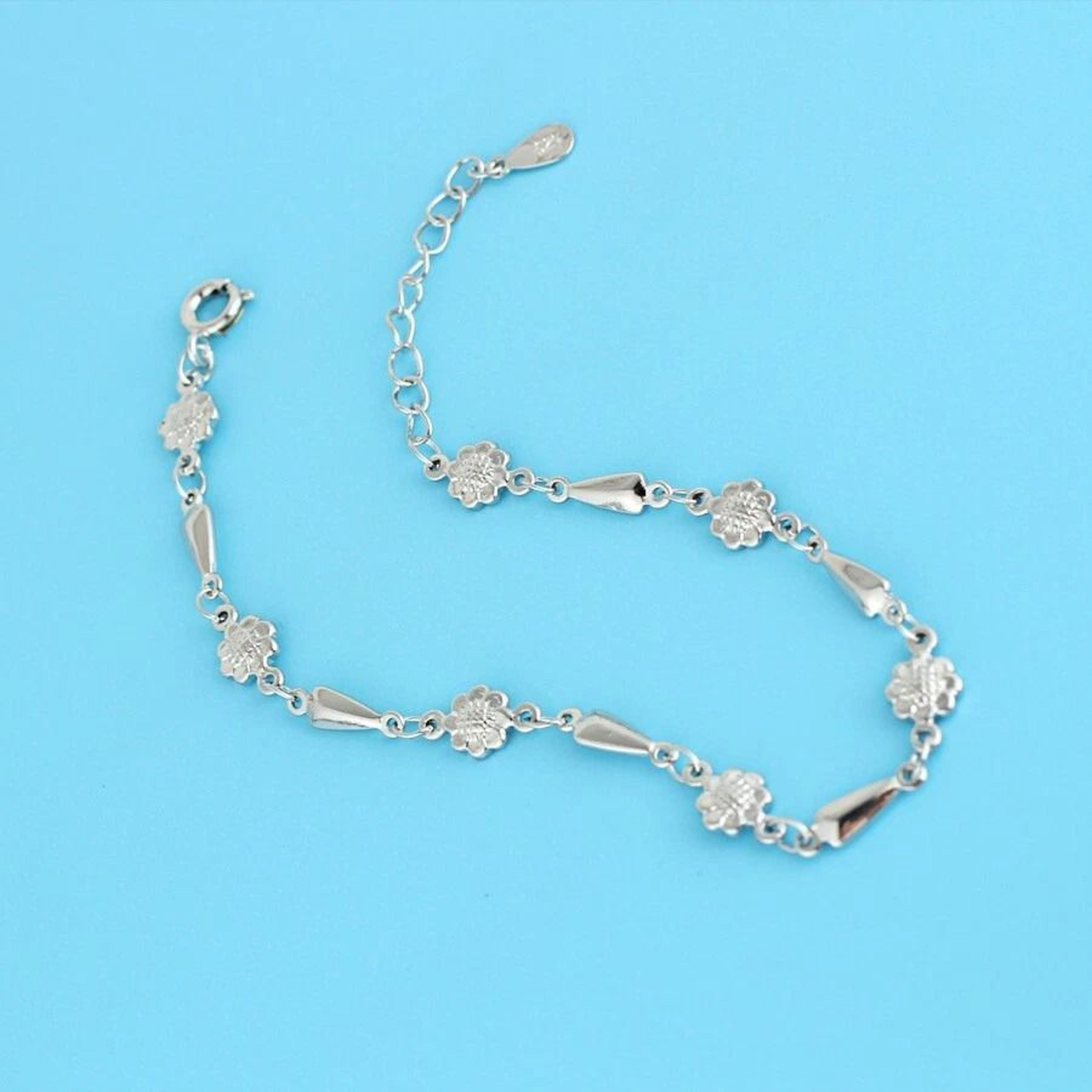 fashion women sterling silver wrist chain, exquisite sunflowers bracelet