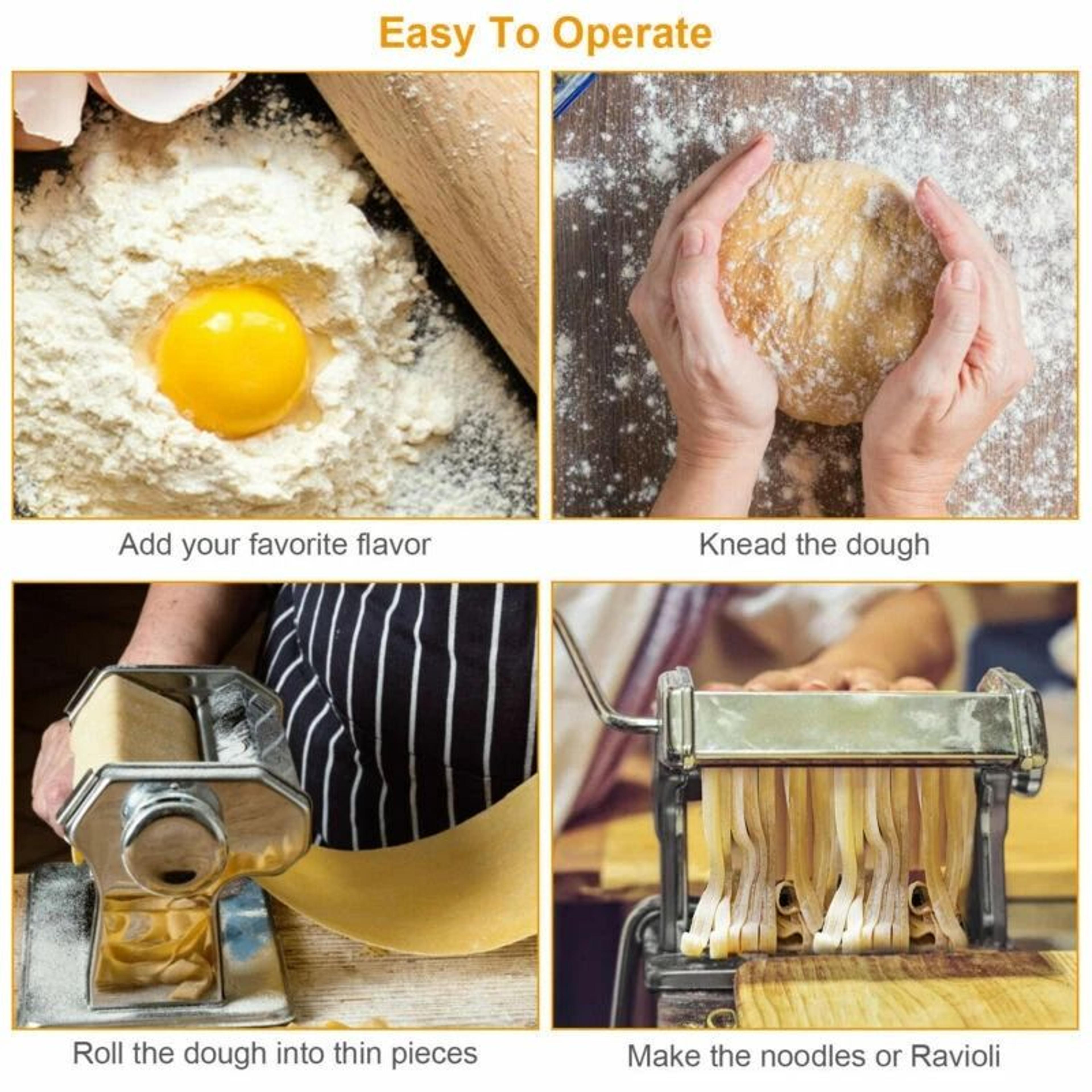 Stainless Steel Pasta Maker Roller Machine For Lasagna Spaghetti Ravioli And Tagliatelle 6