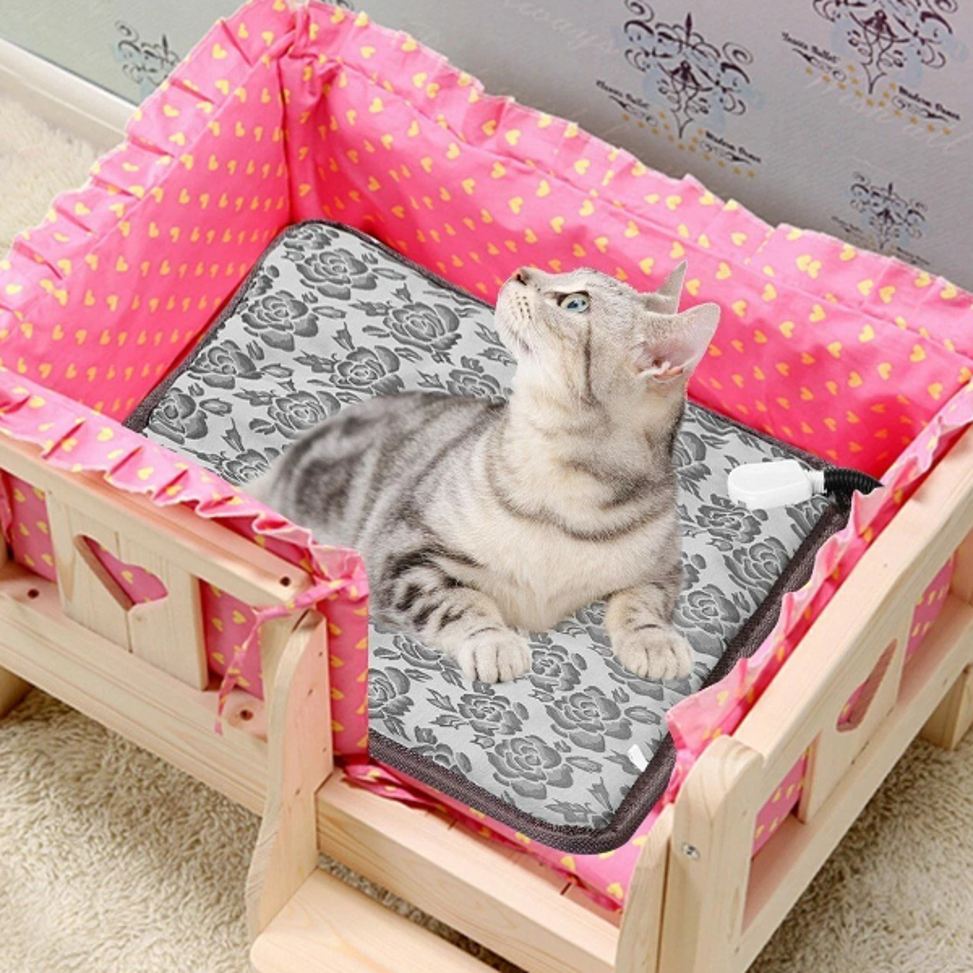 pet heating pad for cats and dogs electric outdoor warming mat with chew resistant design