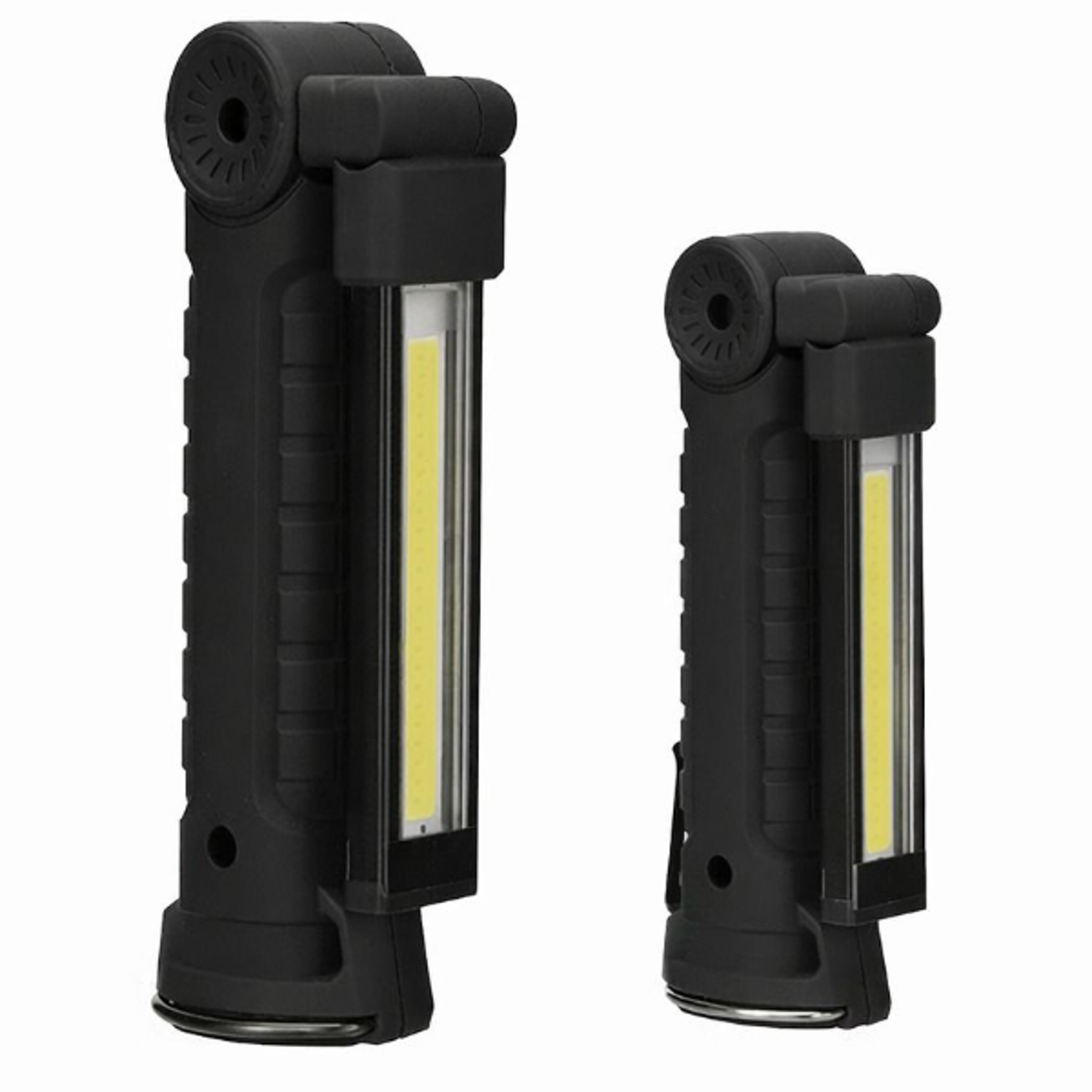 rechargeable led cob work light for mechanics lumens flashlight with 360° rotation, portable handheld lamp, usb