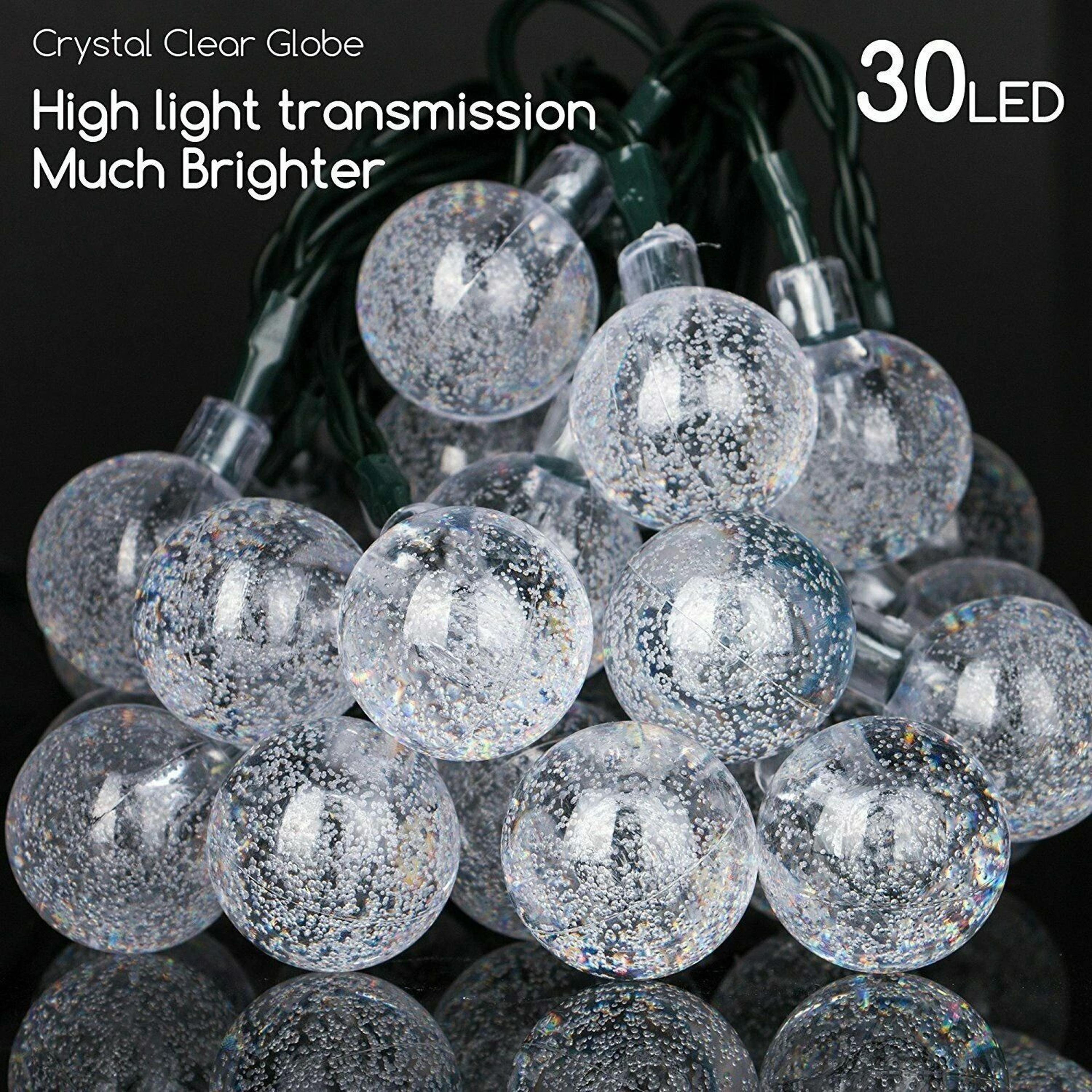 Solar Powered 30 LED String Lights Waterproof Garden Pathway Yard Decor Lamp For Outdoor Use 2