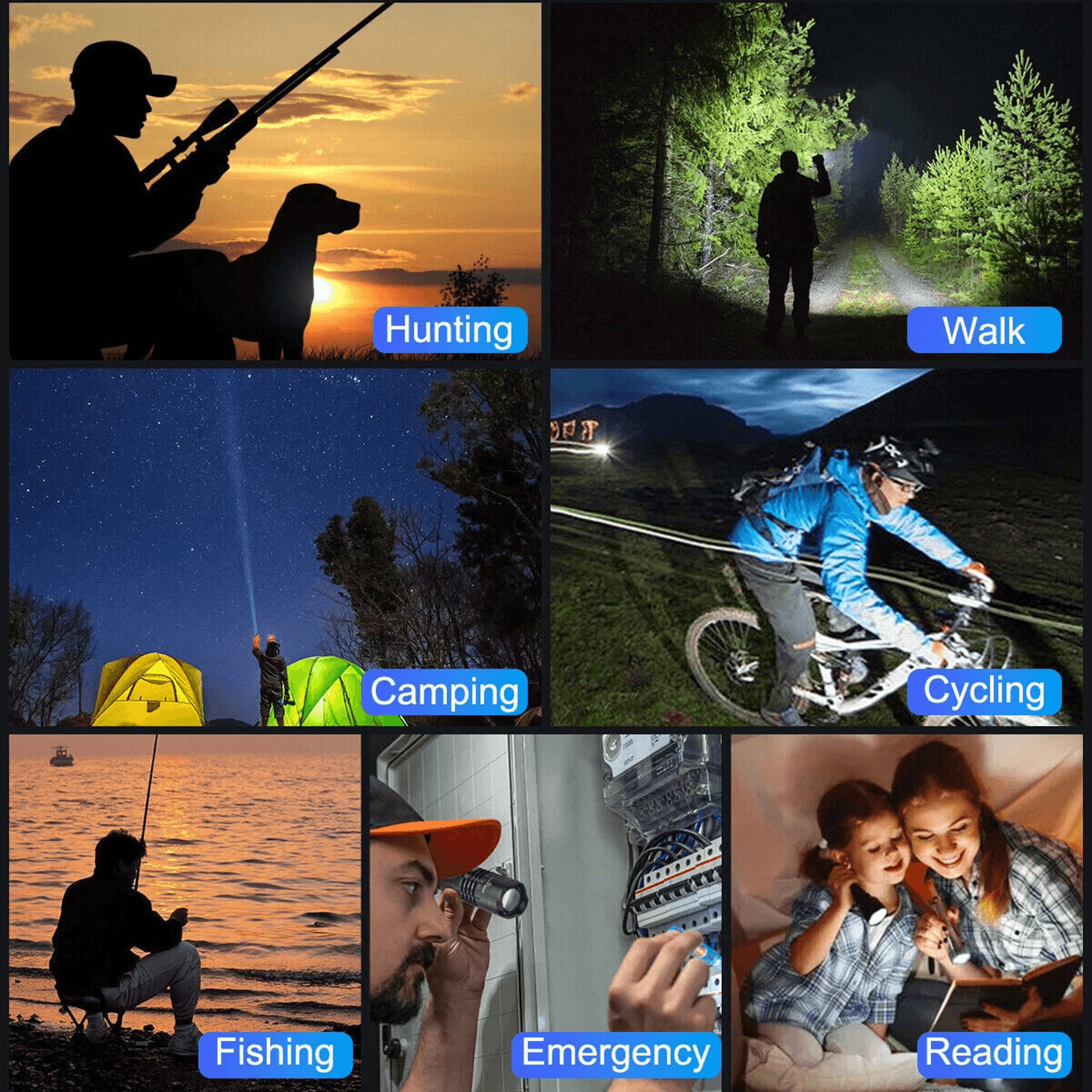 Super Bright LED Tactical Flashlight Rechargeable Zoomable Torch For Outdoor Adventures 1