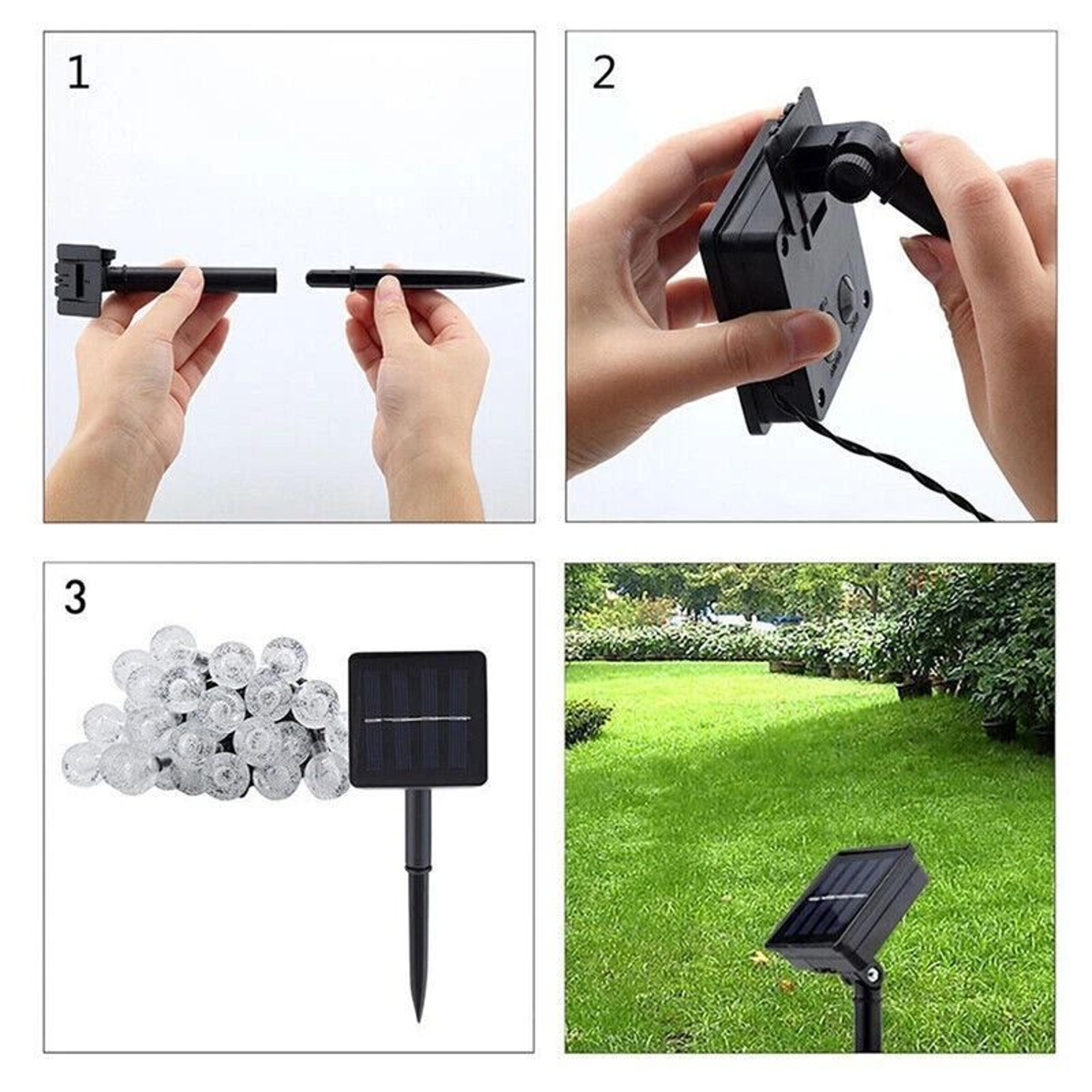Solar Powered LED String Light For Garden Path And Yard Decor Waterproof Outdoor Lamp 1