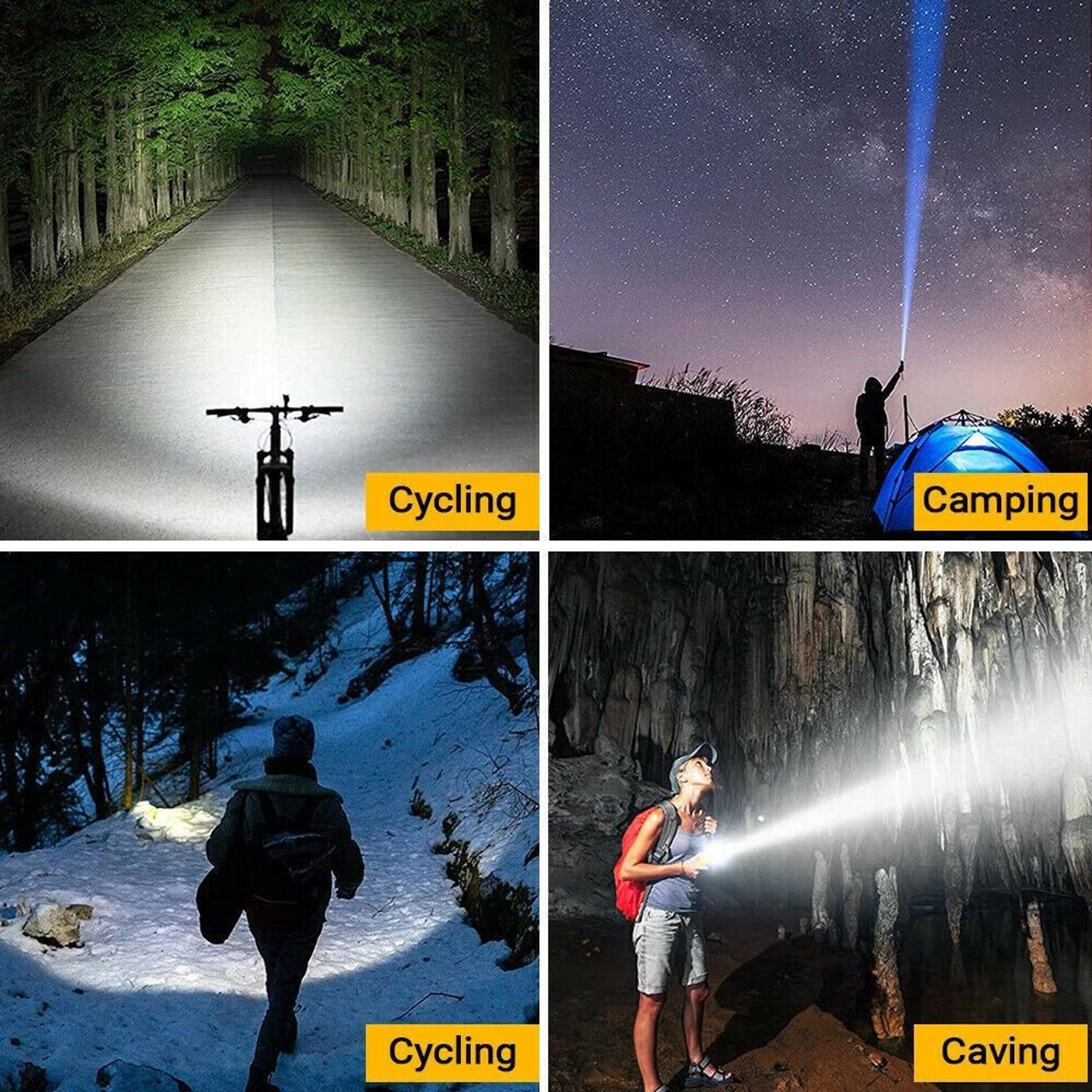 LED Flashlight Super Bright Rechargeable Spotlight Torch 12