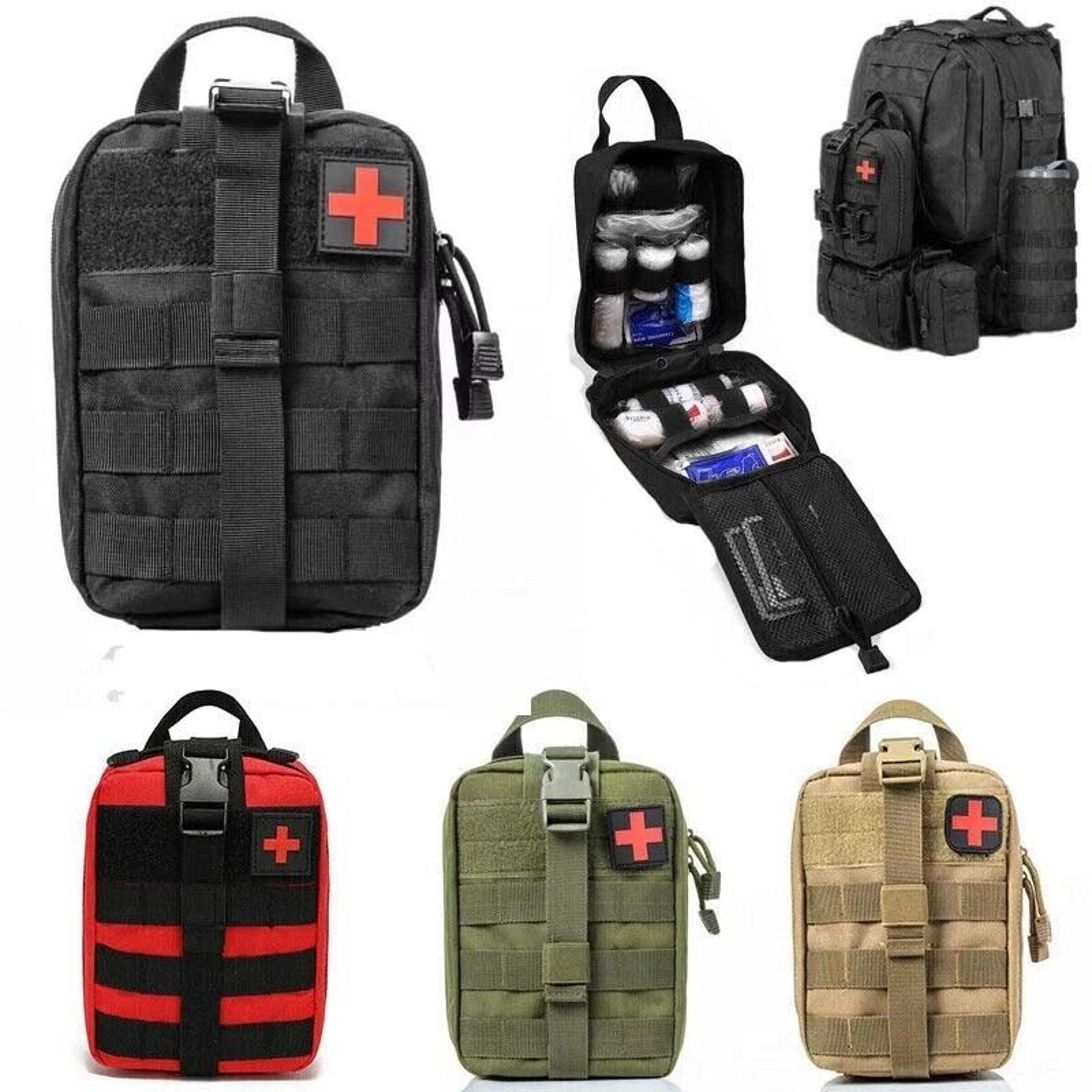 tactical first aid kit with molle rip away emt survival pouch for outdoor emergencies