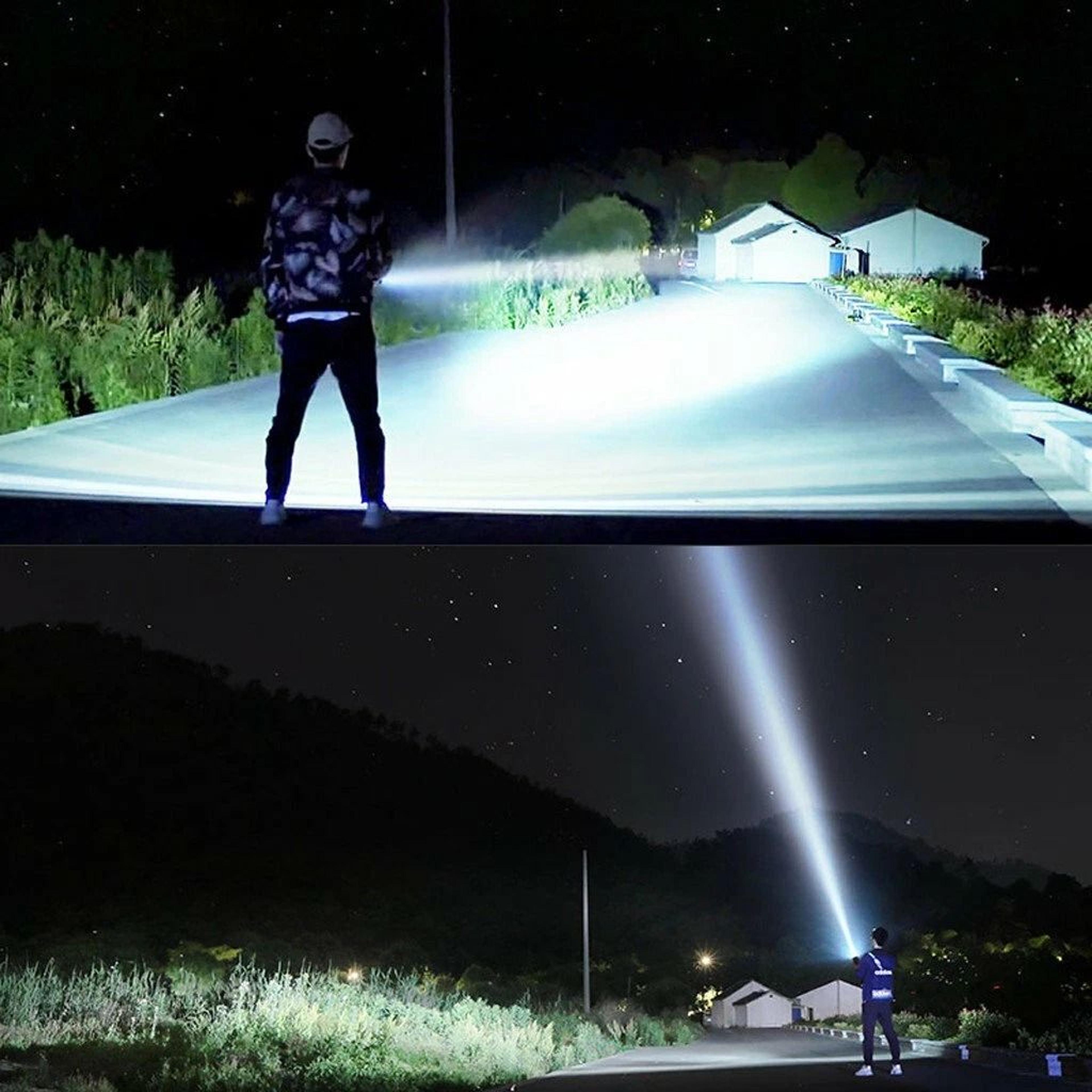 Super Bright Rechargeable LED Flashlight Adjustable Zoom Torch Waterproof Lumens 3