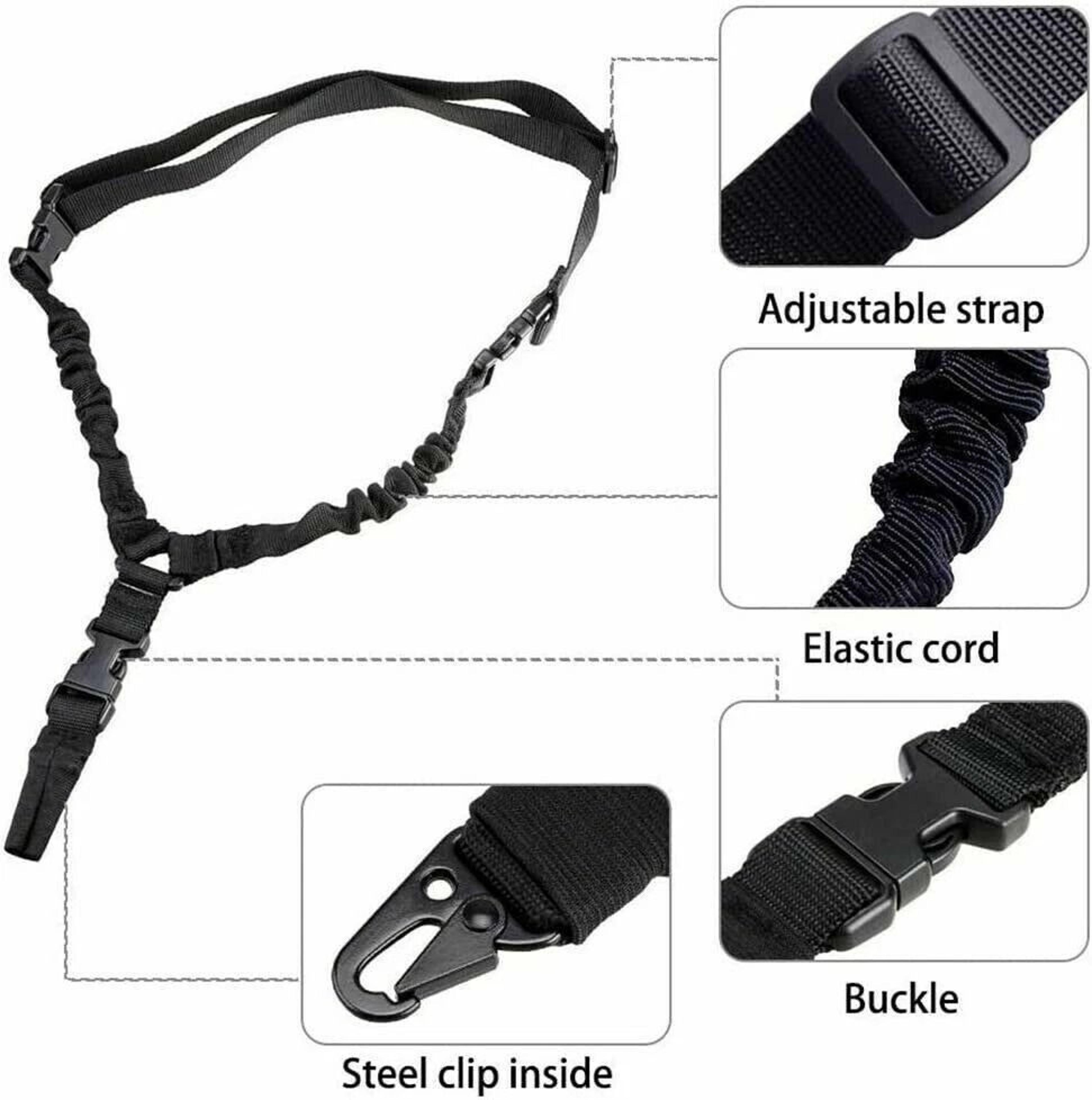Tactical One Single Point Bungee Rifle Sling With QD Buckle Adjustable And Durable Gun Sling 10
