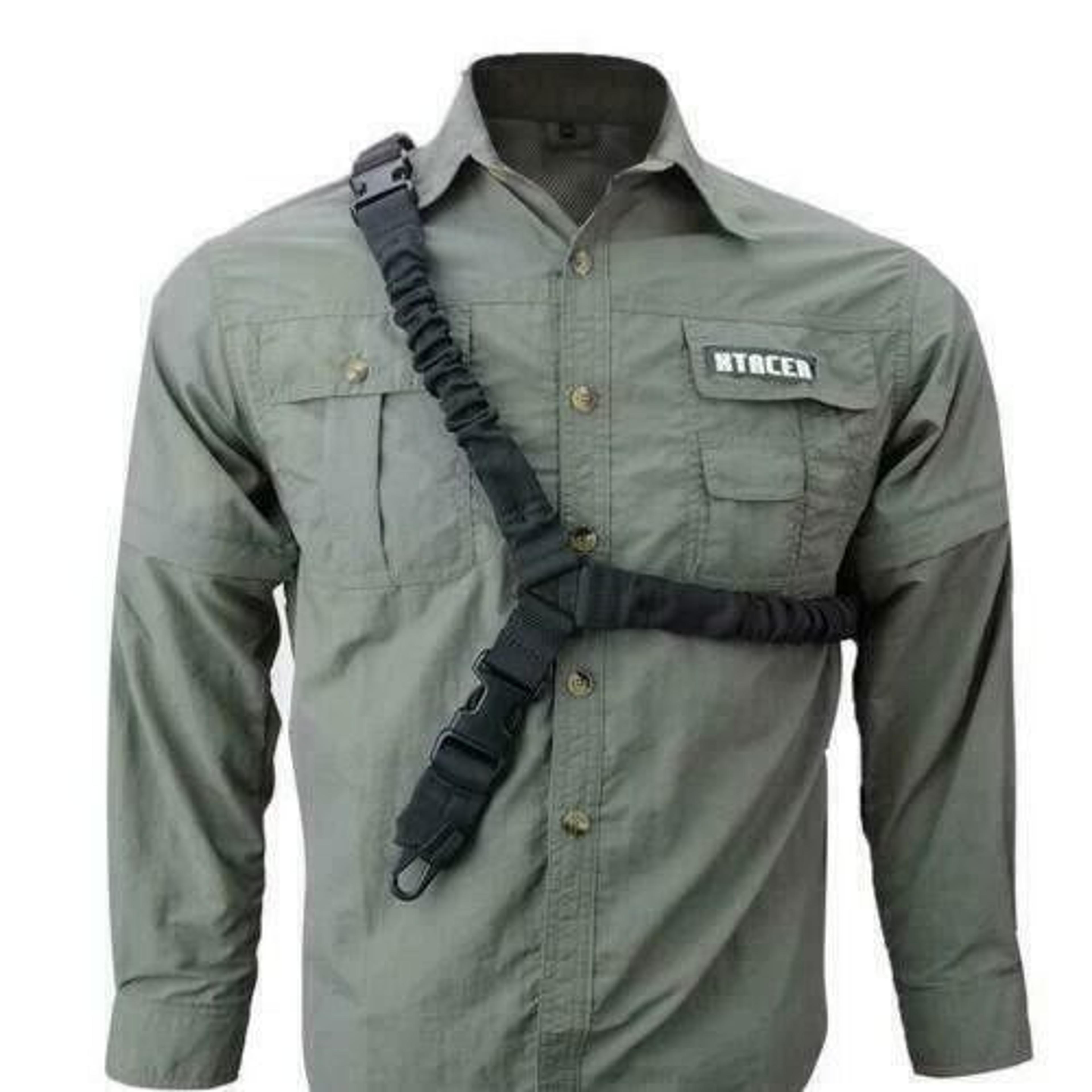 tactical one single point bungee rifle sling with qd buckle adjustable and durable gun sling