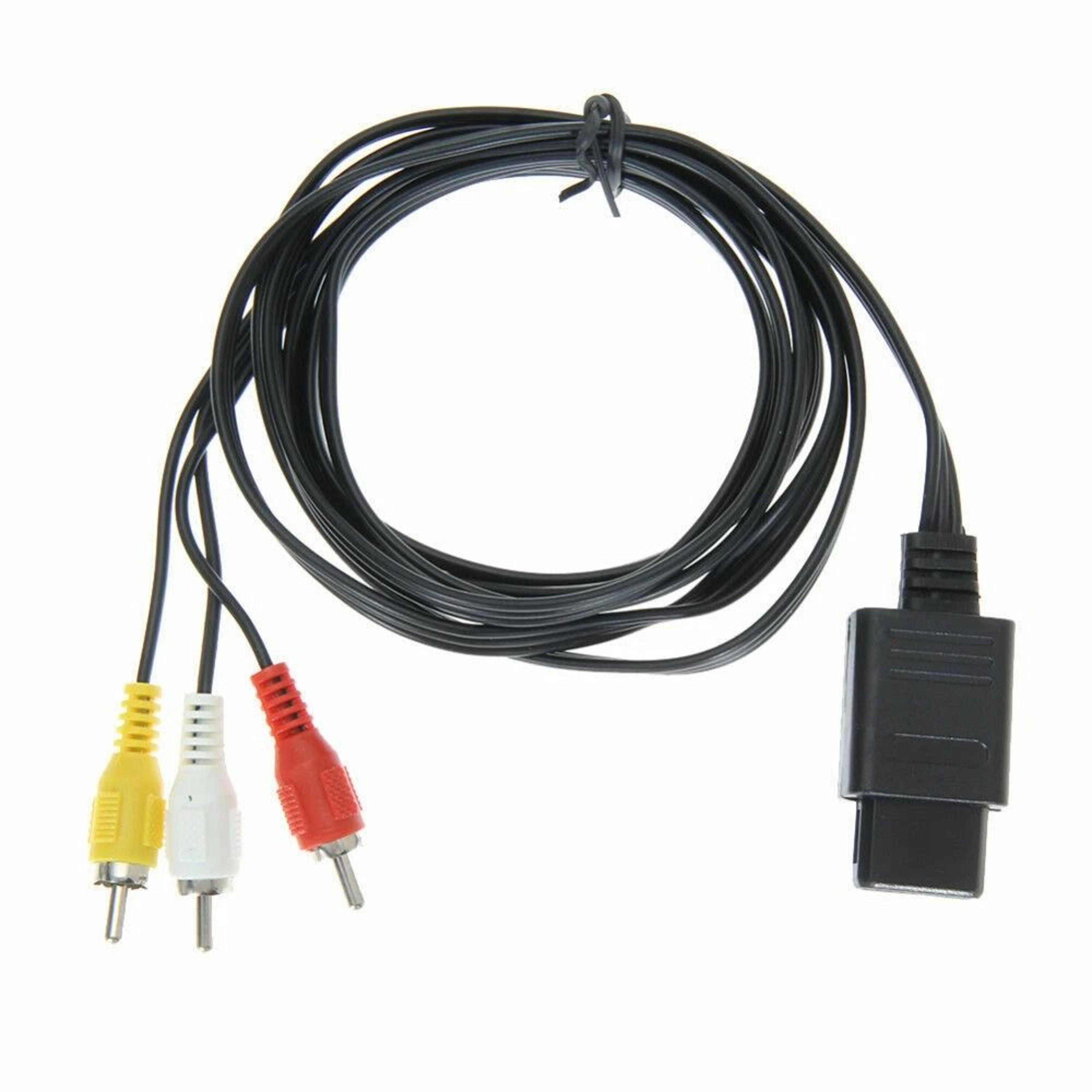 rca tv av cable for nintendo , snes, & gamecube audio video stereo cord