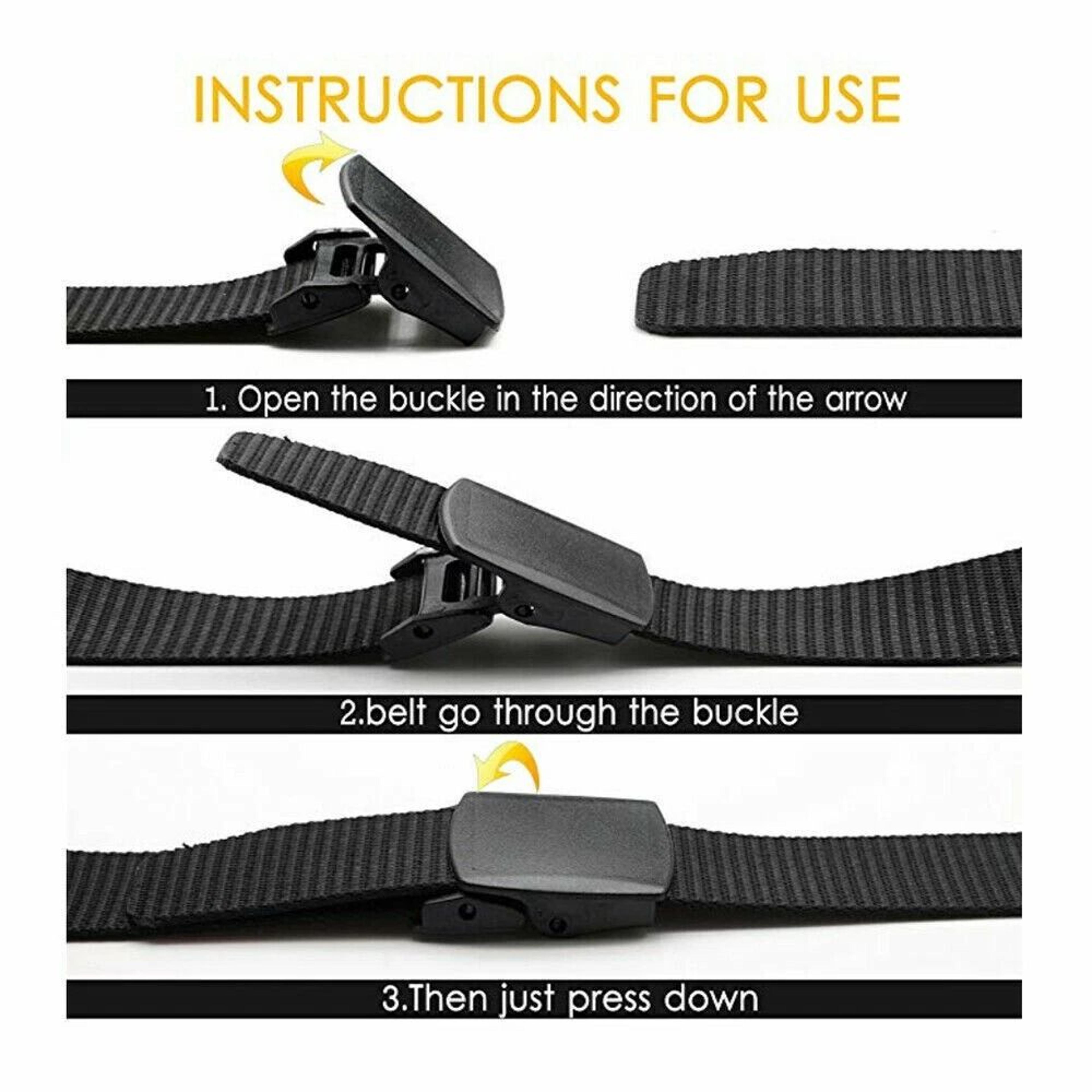 Mens Tactical Military Belt Nylon Canvas With Plastic Cam Buckle Adjustable Webbing 2