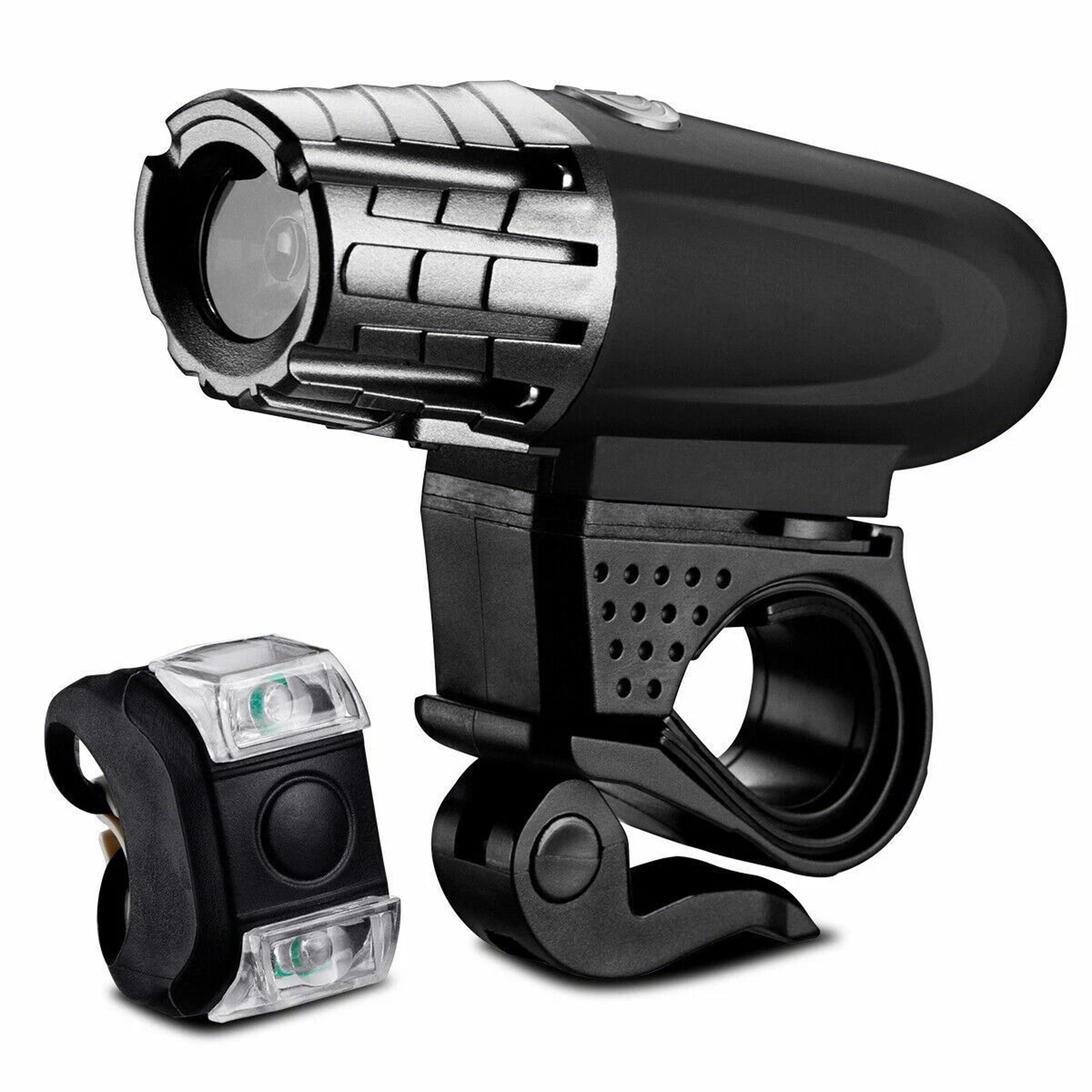 powerful rechargeable led cycling light set front & rear bike lamp