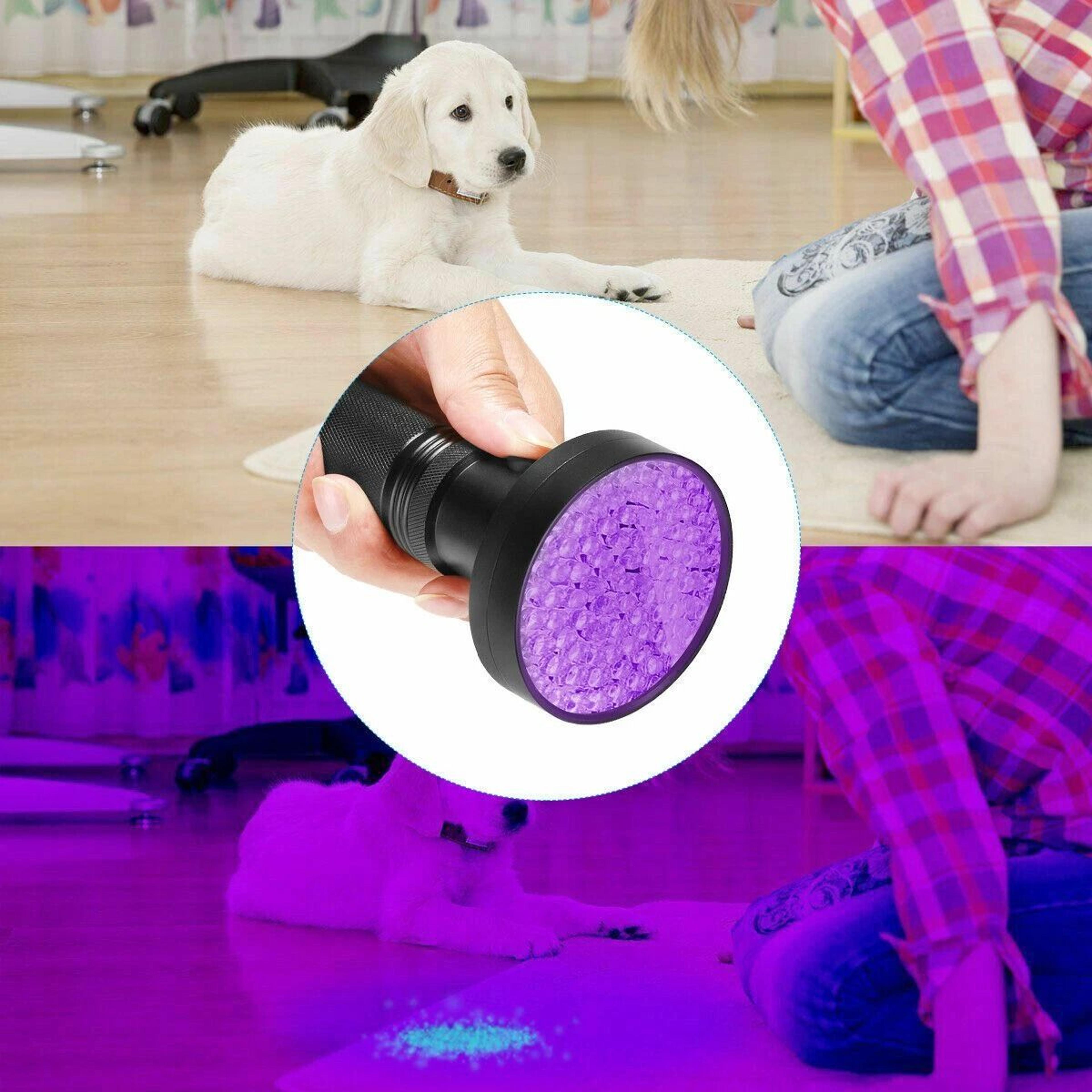 high-powered uv led flashlight torch ultra violet blacklight for inspection