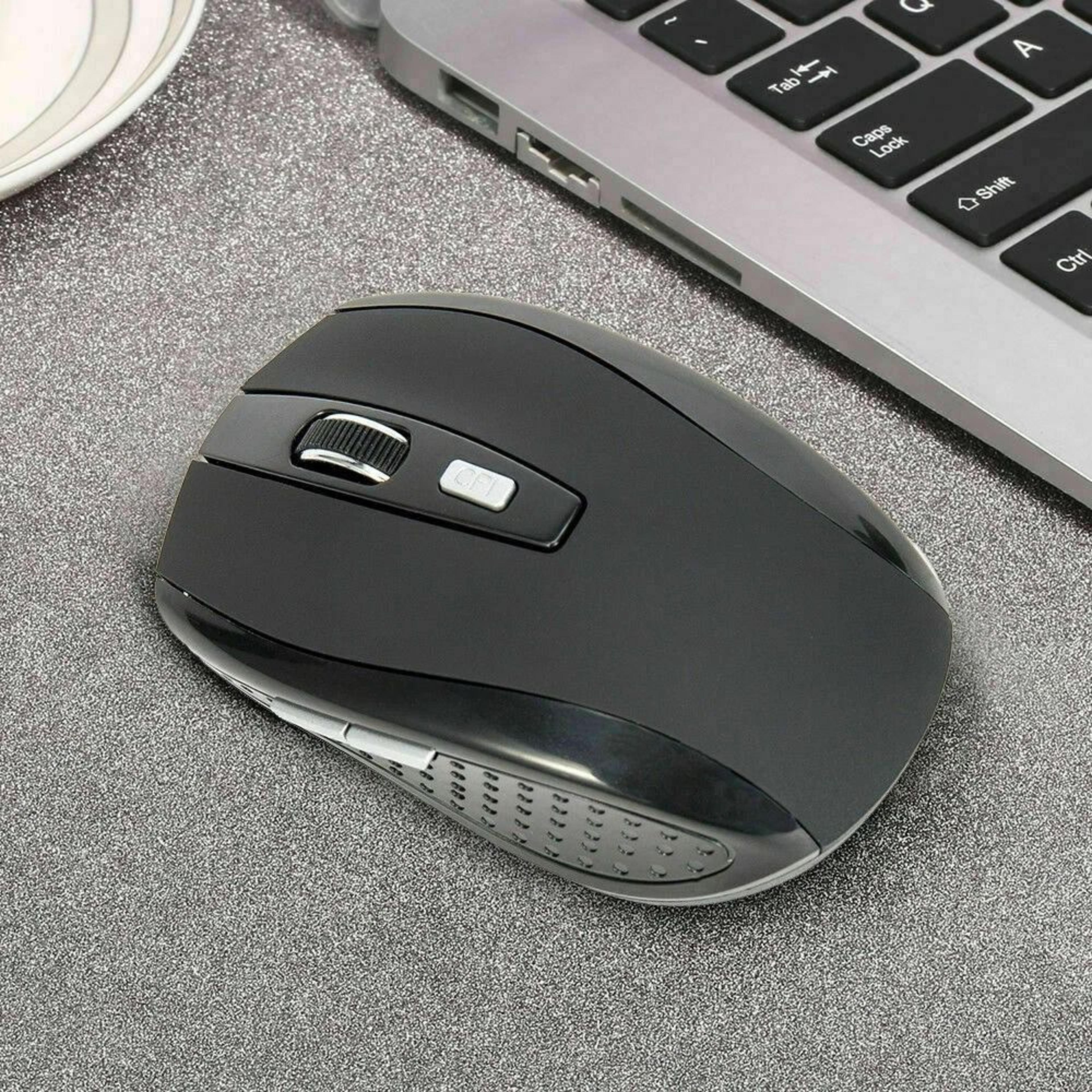 Black Wireless Mouse With Optical Sensor USB DPI For Laptop  PC 0