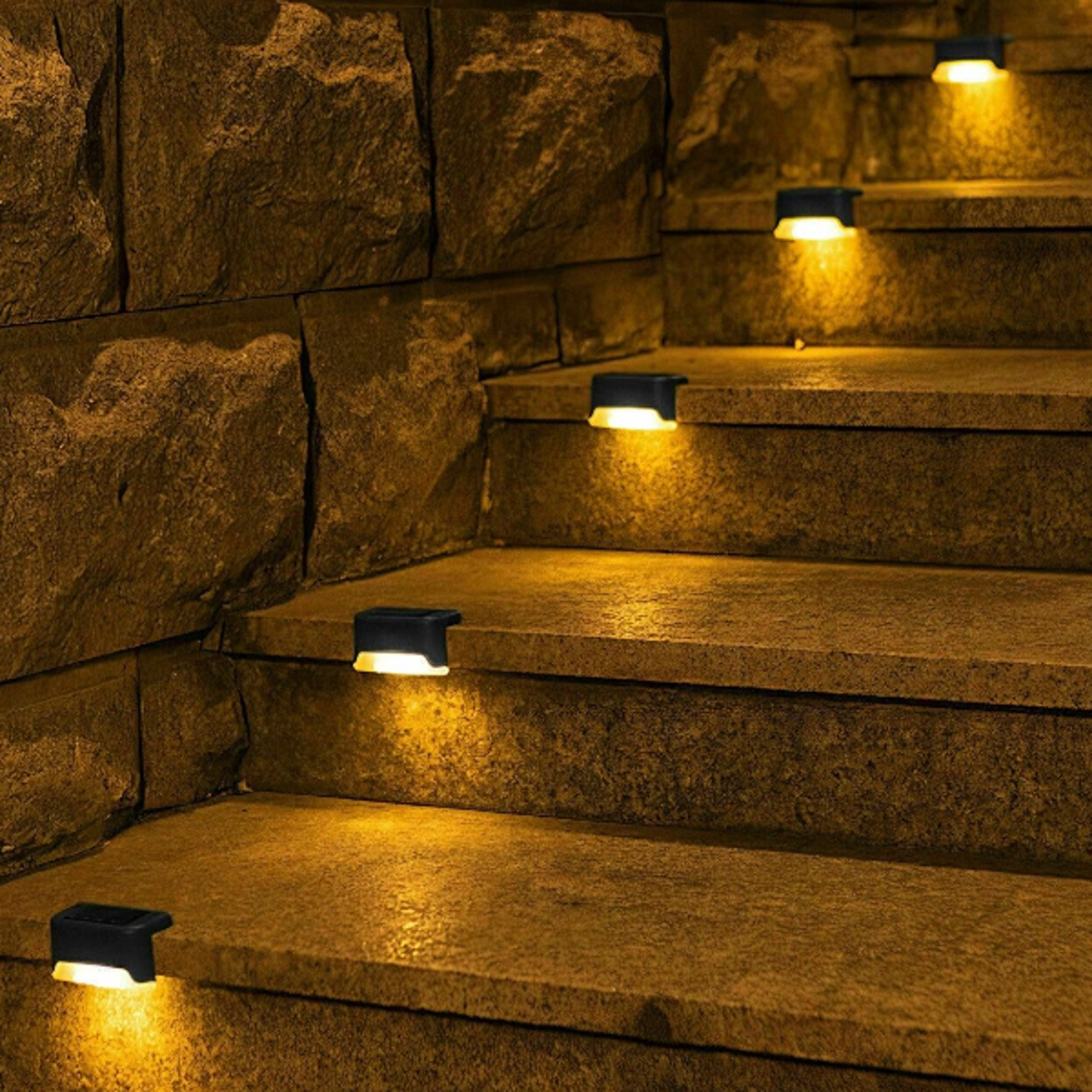 solar deck lights waterproof led steps lamps for stairs & fences