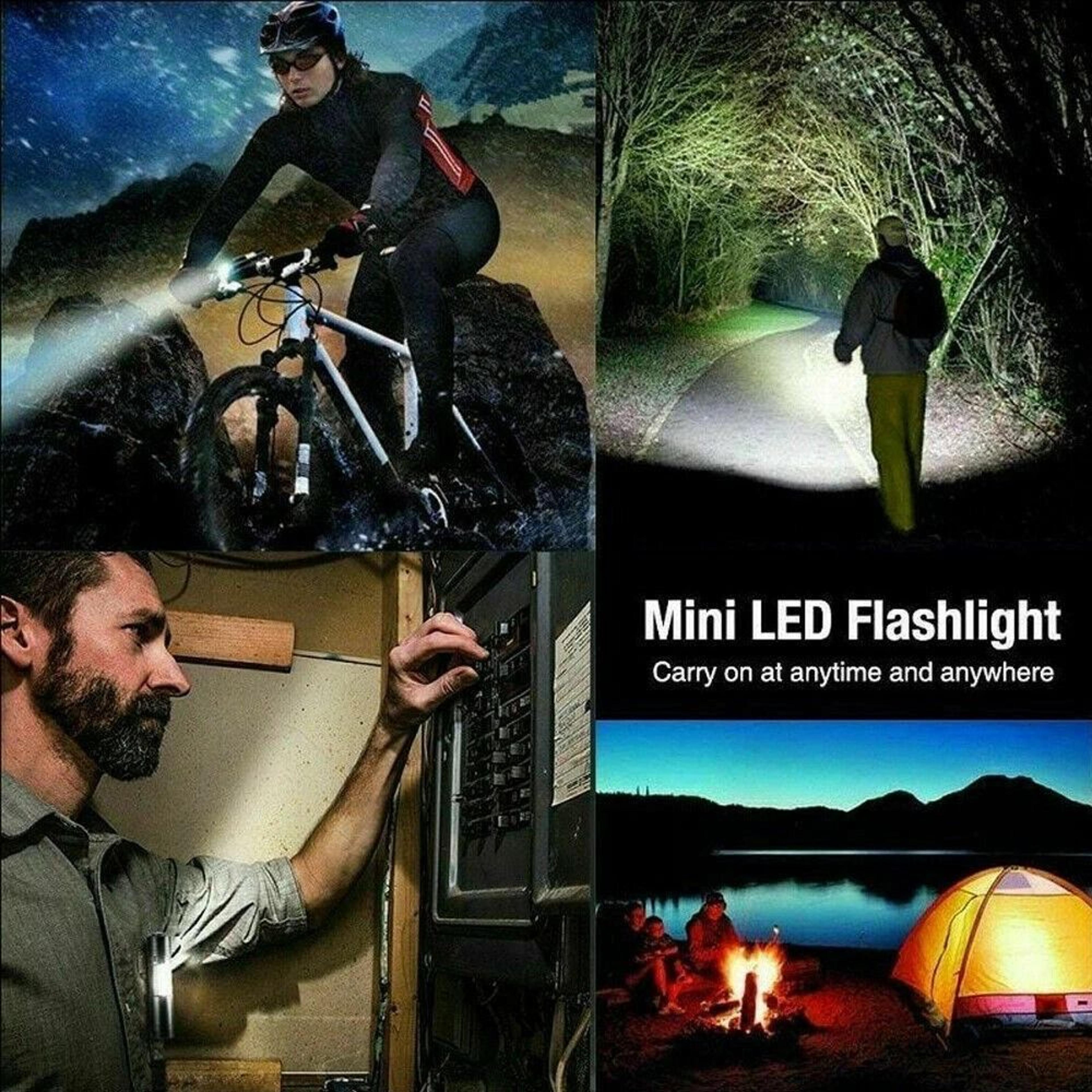 Mini COB LED Flashlight Tactical Light USB Rechargeable Super Bright Torch Waterproof Adjustable Fo 2