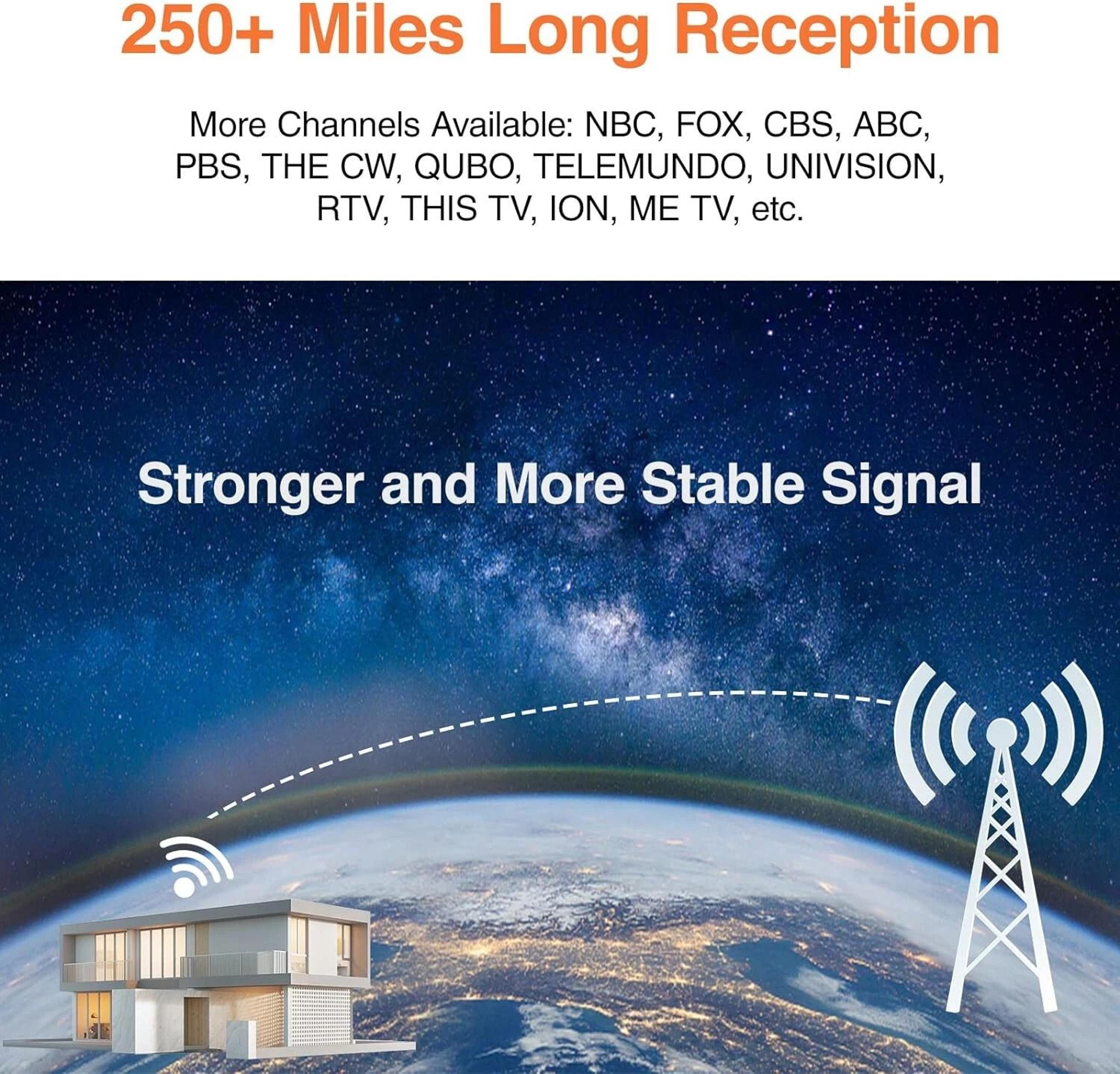 Digital TV Antenna Indoor HDTV Amplified Signal Booster 4