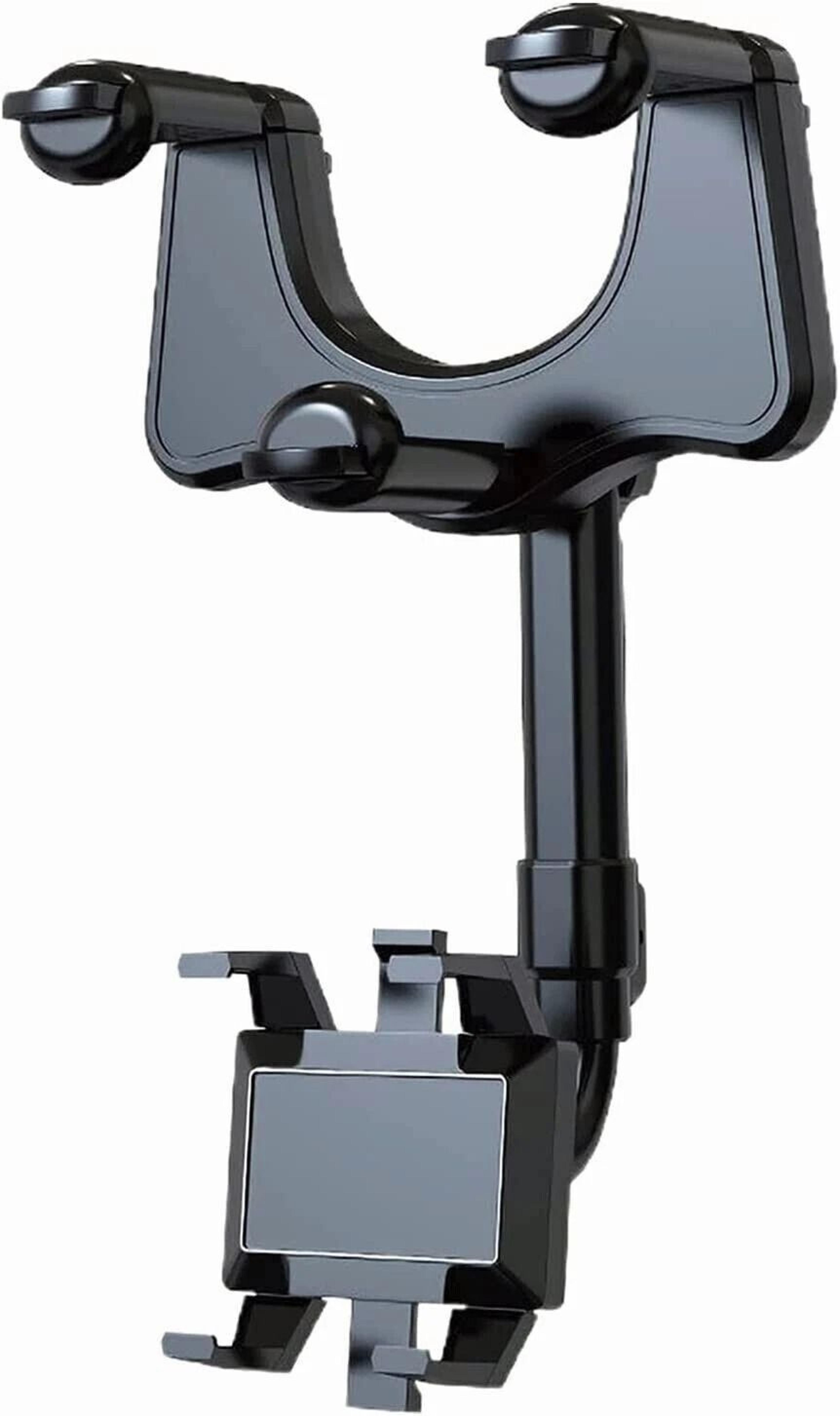 360° rotatable & retractable car phone holder universal rearview mirror mount