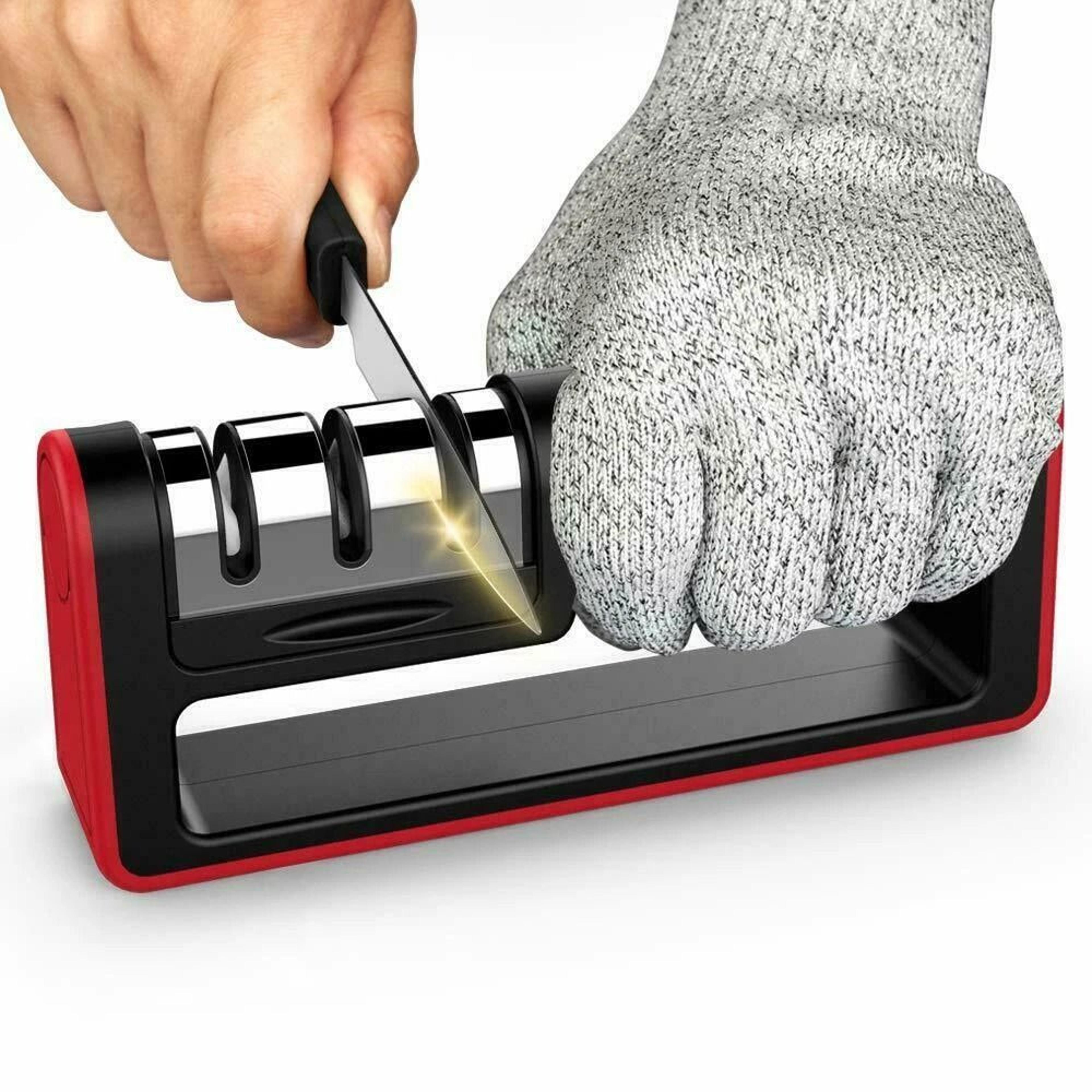 professional chef knife sharpener stage tungsten diamond ceramic tool for perfectly sharpened blades