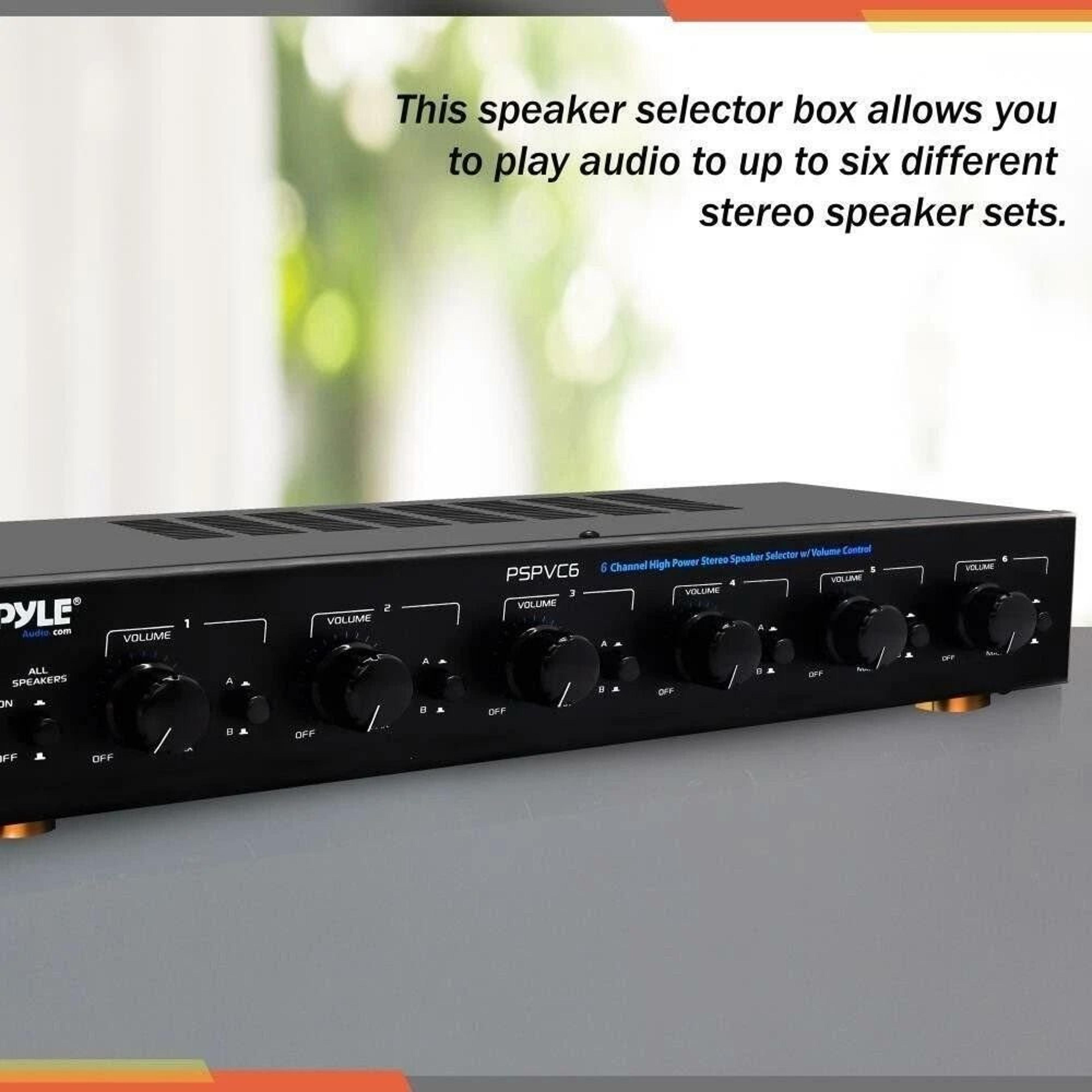 Universal Speaker Selector With Volume Control Channel High Power 1