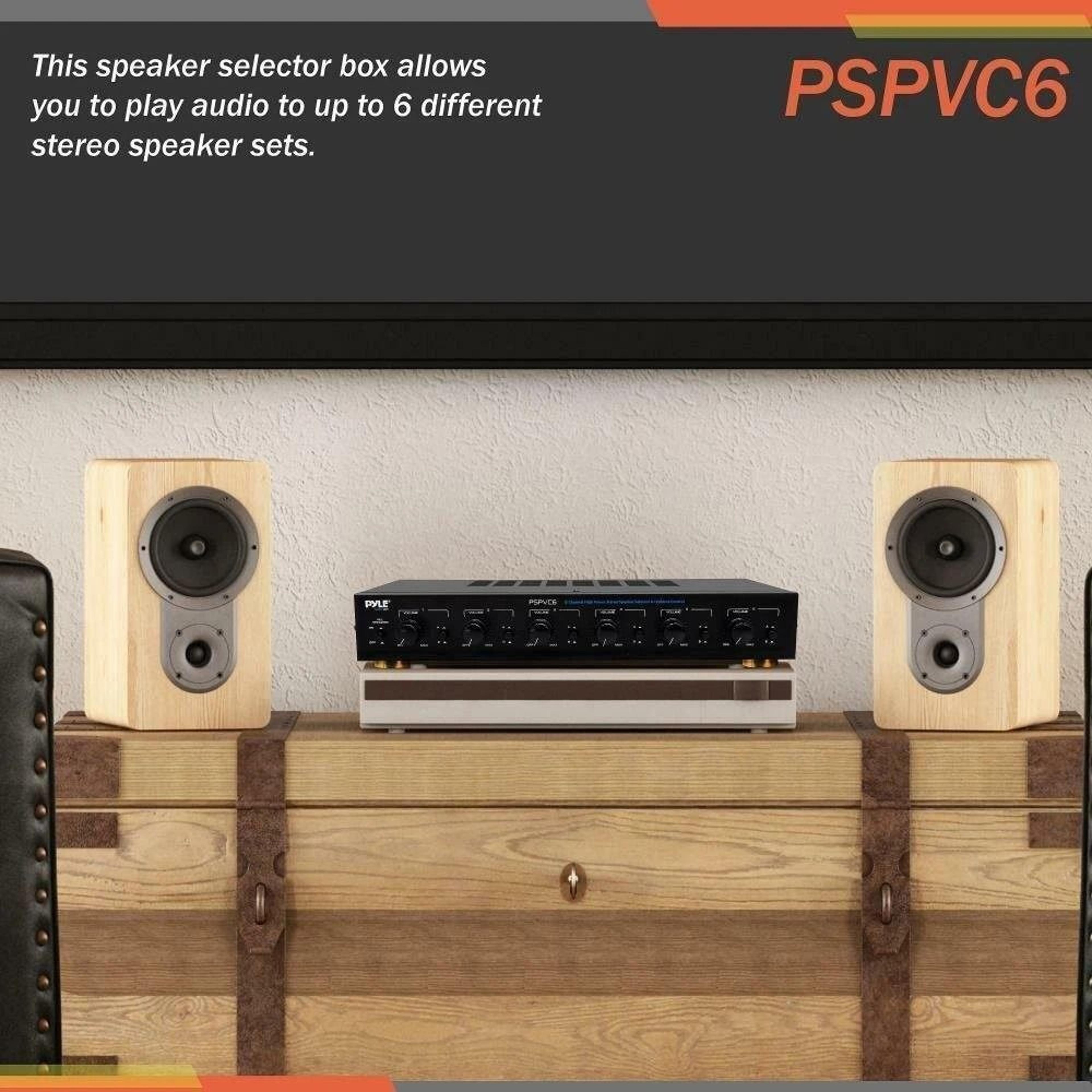 Universal Speaker Selector With Volume Control Channel High Power 2