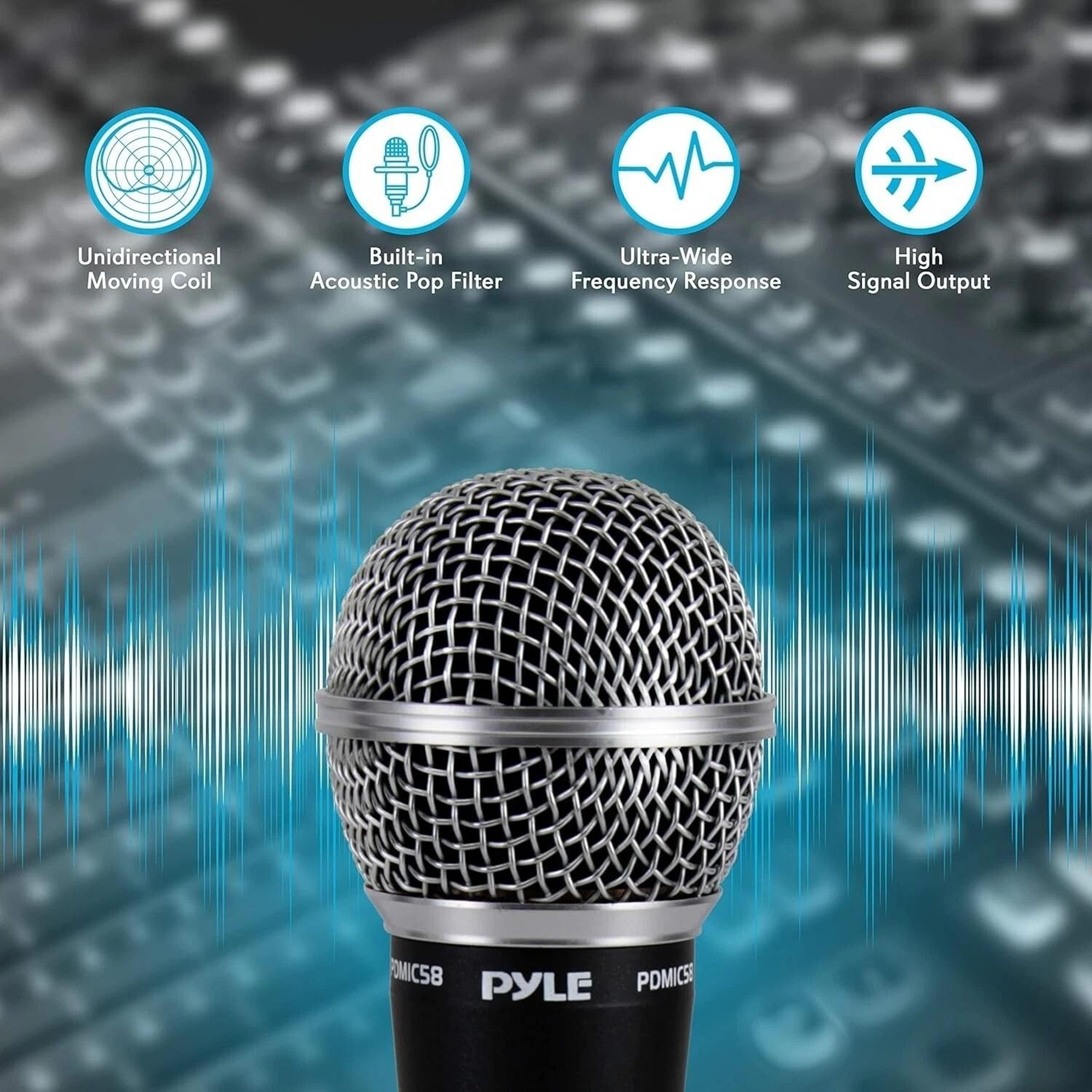 Professional Handheld Dynamic Microphone With Cable Durable Vocal Live Performance Microphone 2