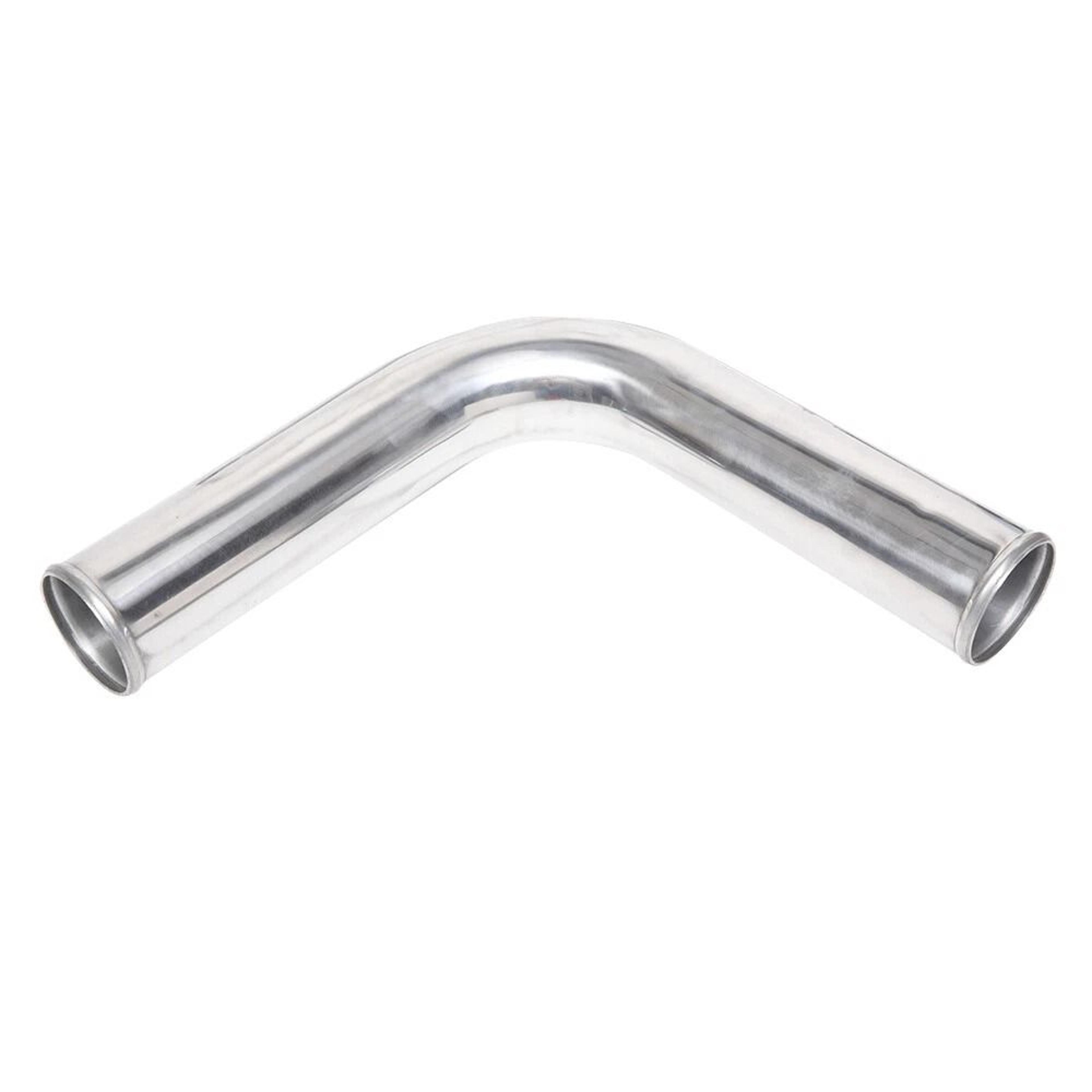 Polished Aluminum Intercooler Pipe Kit With Black Hose  Clamps Universal Upgrade 5