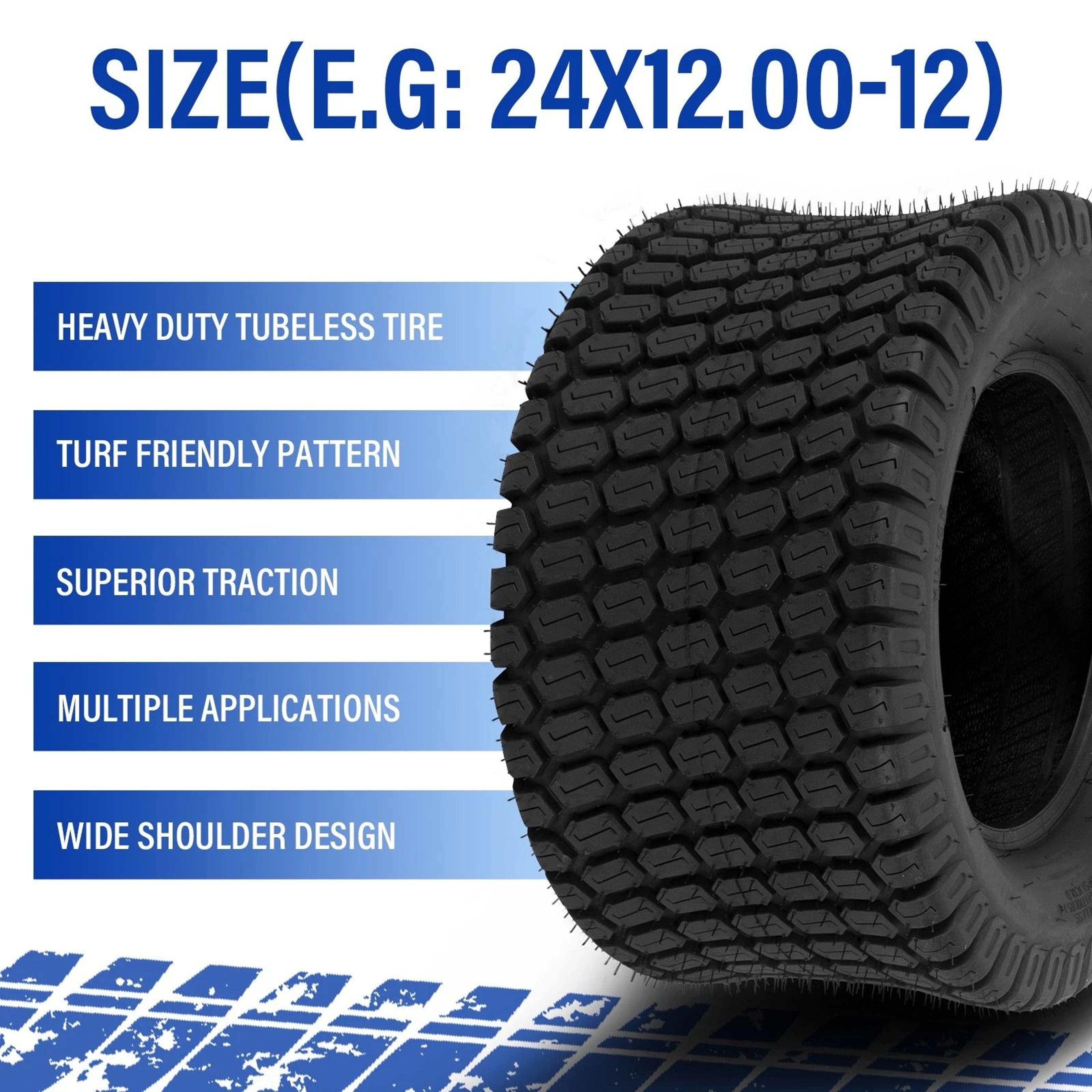 Lawn  Garden Tractor Turf Tires Durable 4 Ply For Mowers 5