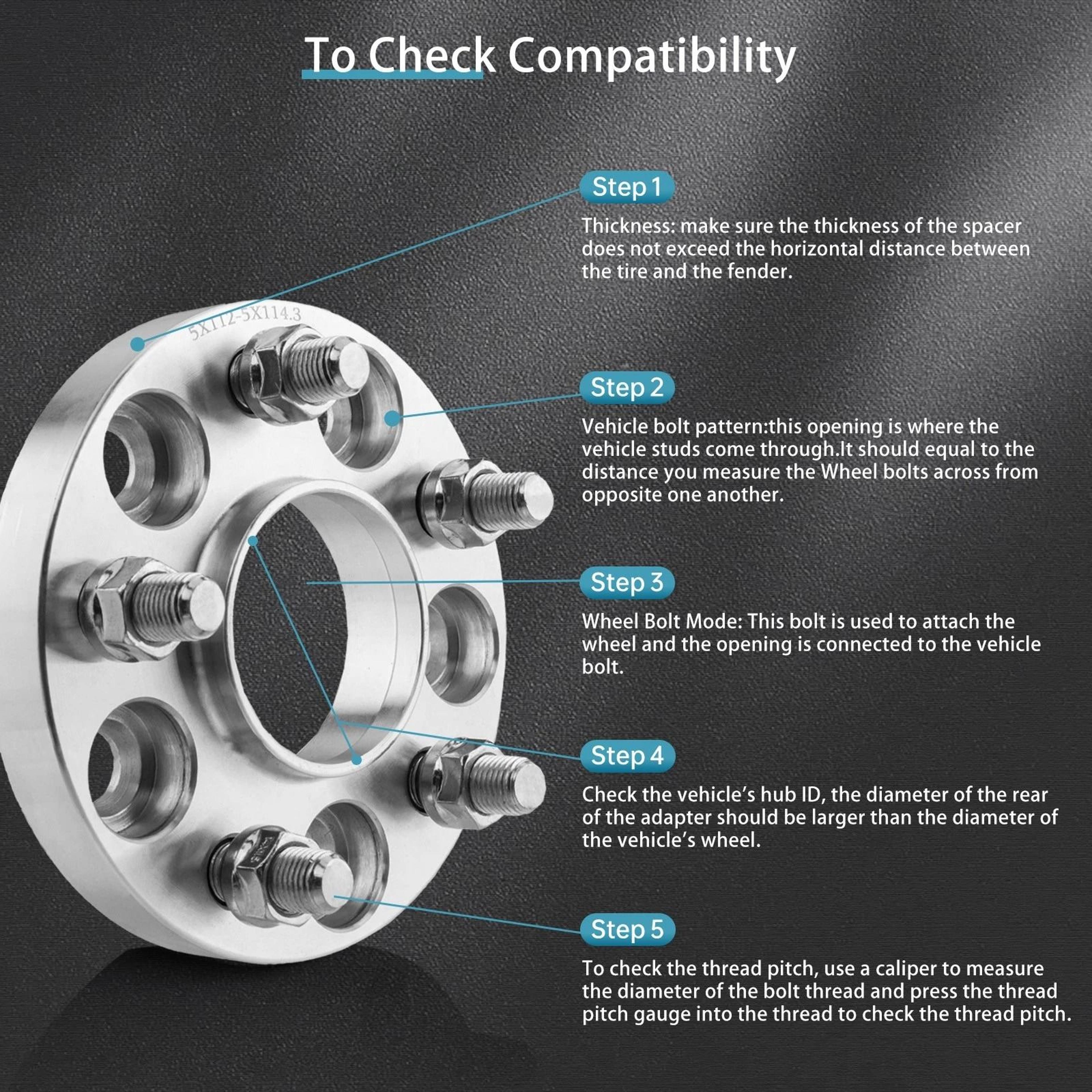 Wheel Spacers For AUDI Lug Nuts Adapter 3