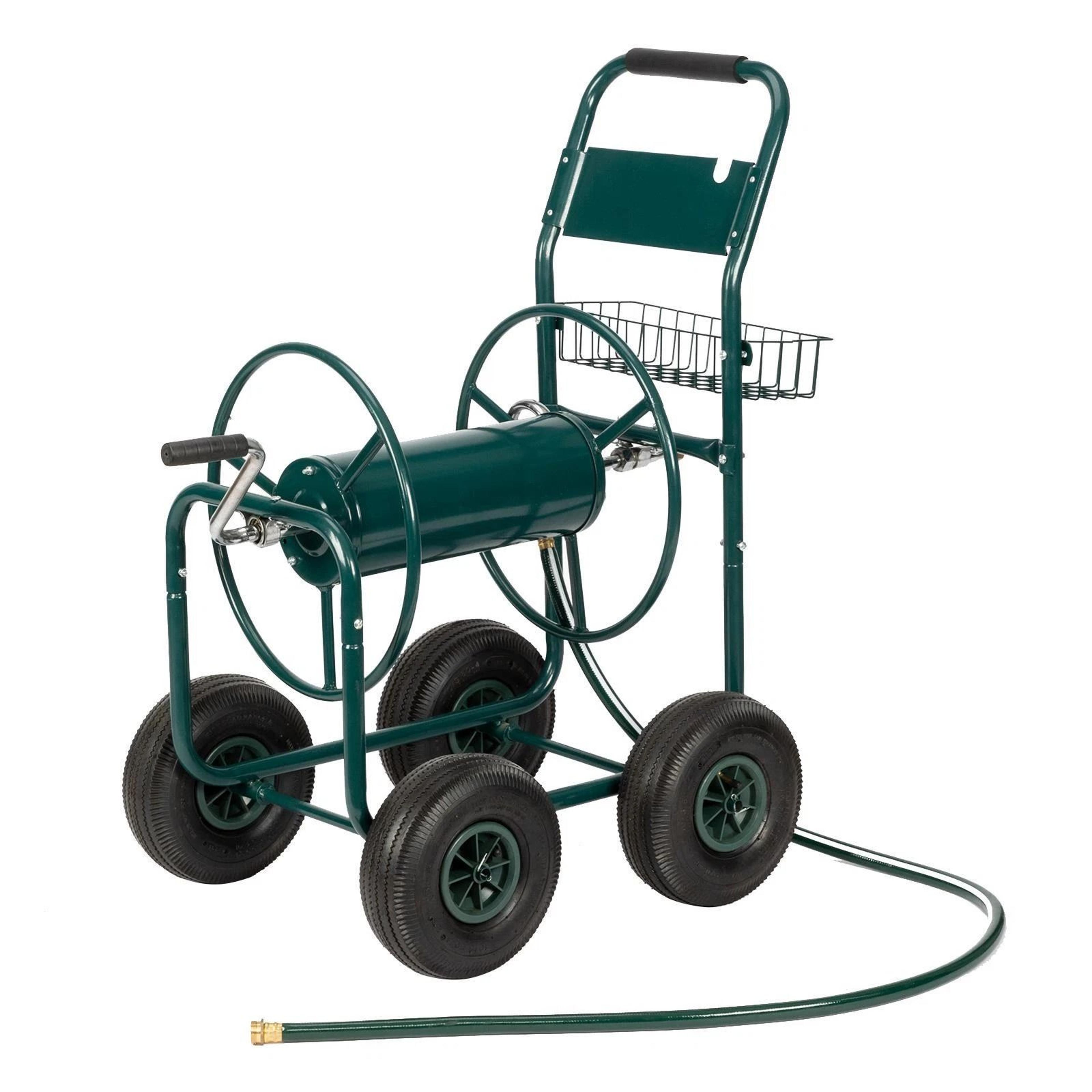 Durable Metal Hose Reel Cart For Garden Hose Storage Ideal Outdoor Solution 5