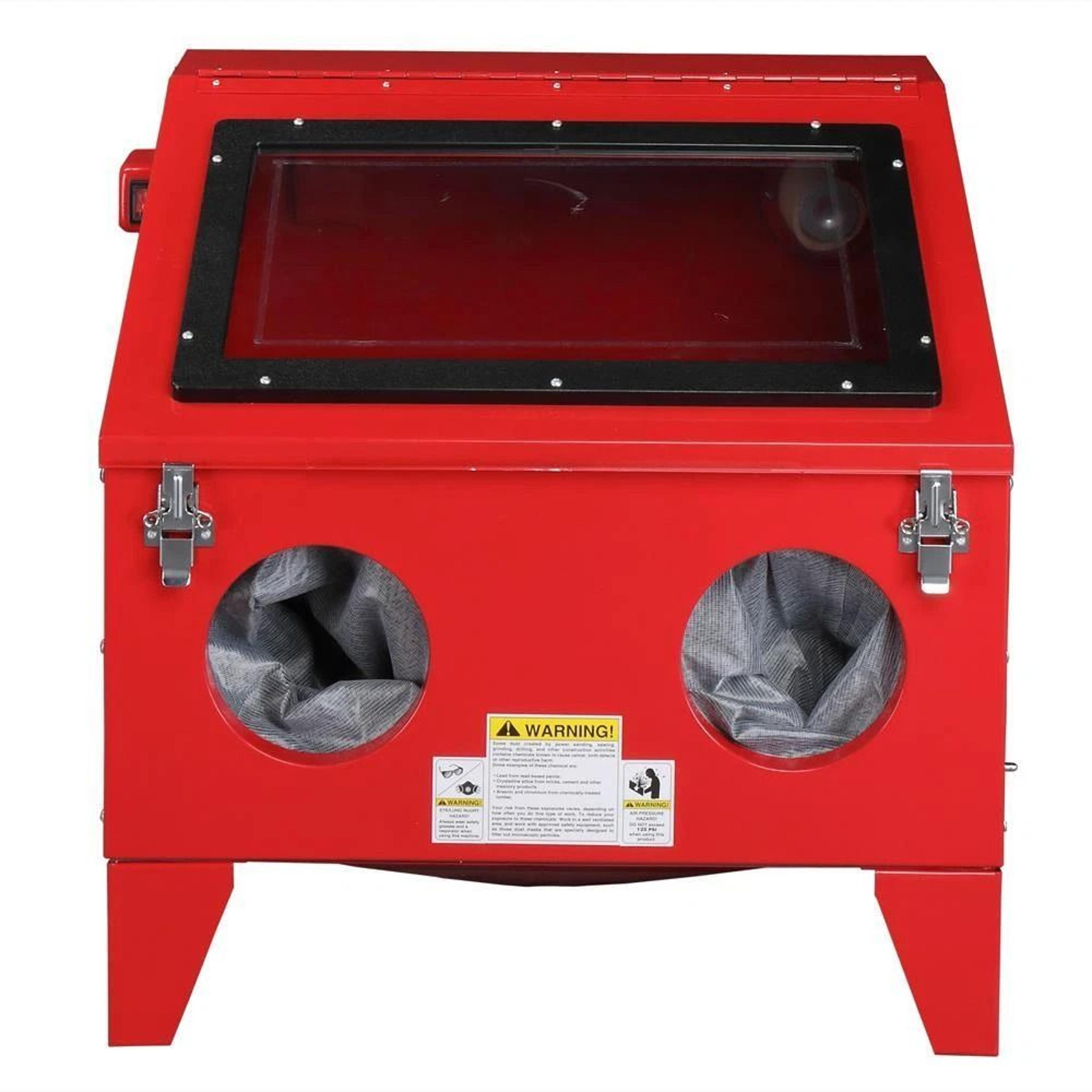 40 gallon benchtop air sandblasting cabinet with gun and 4 nozzles