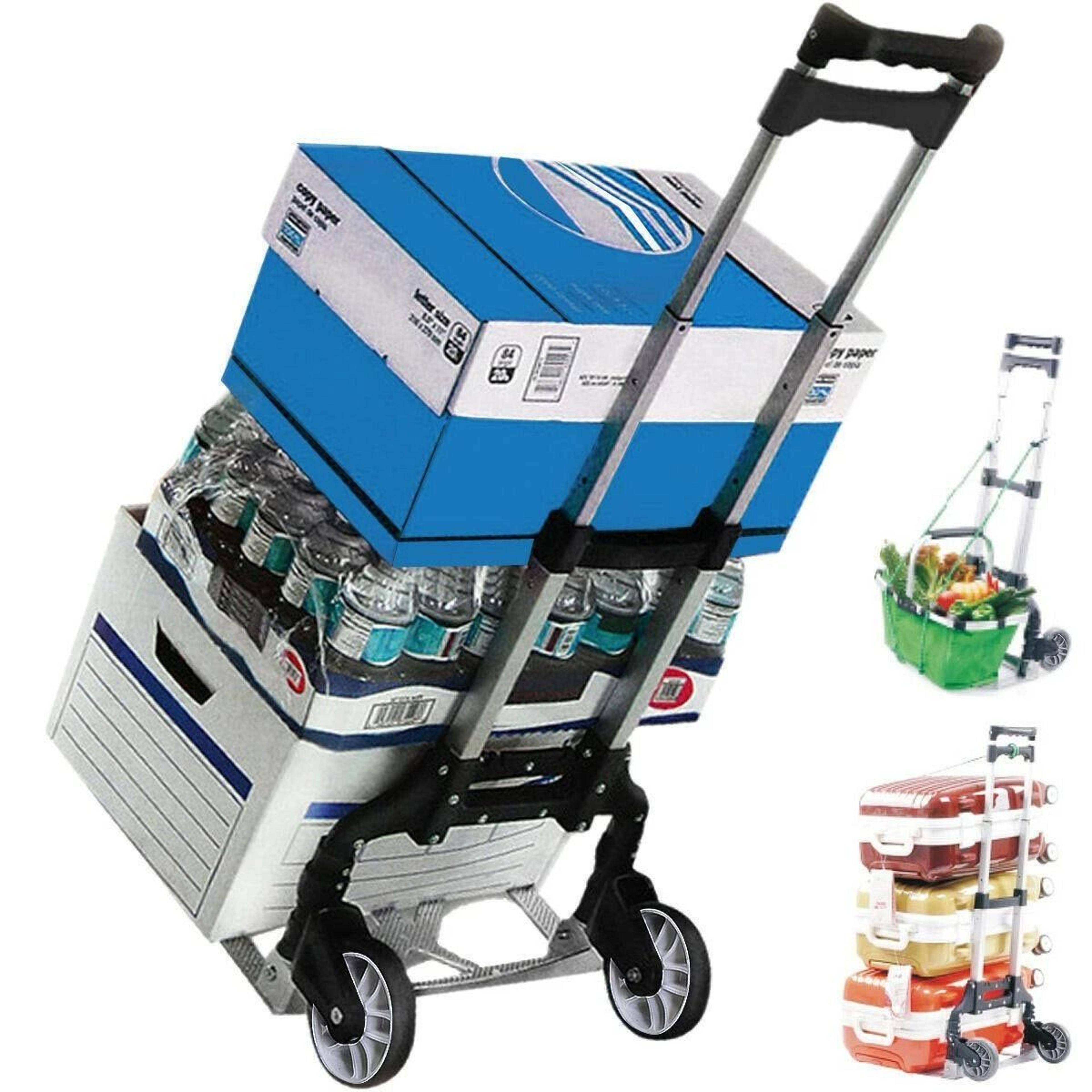 Compact Aluminium Folding Push Cart Portable Travel Shopping Trolley Luggage 10