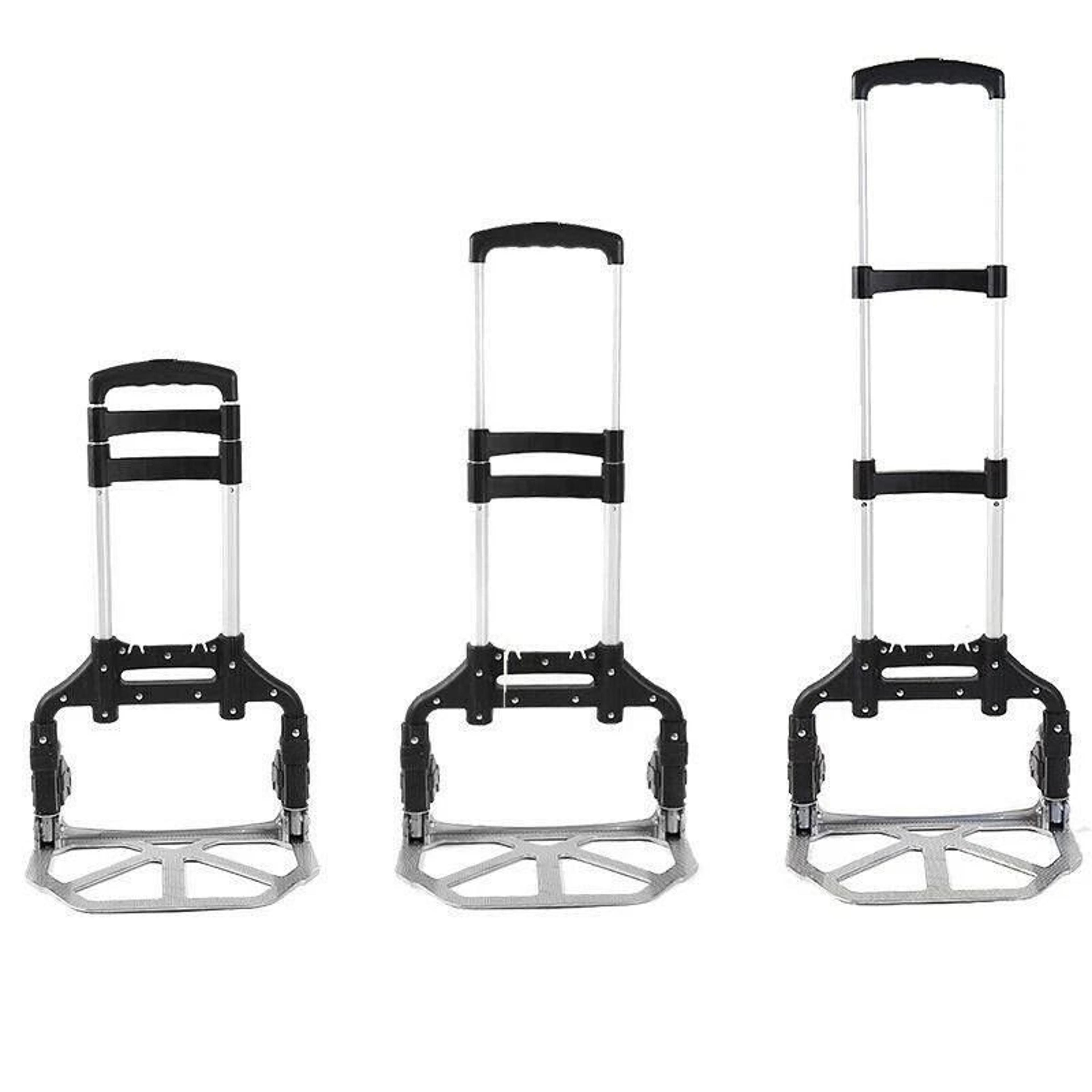 Compact Aluminium Folding Push Cart Portable Travel Shopping Trolley Luggage 9