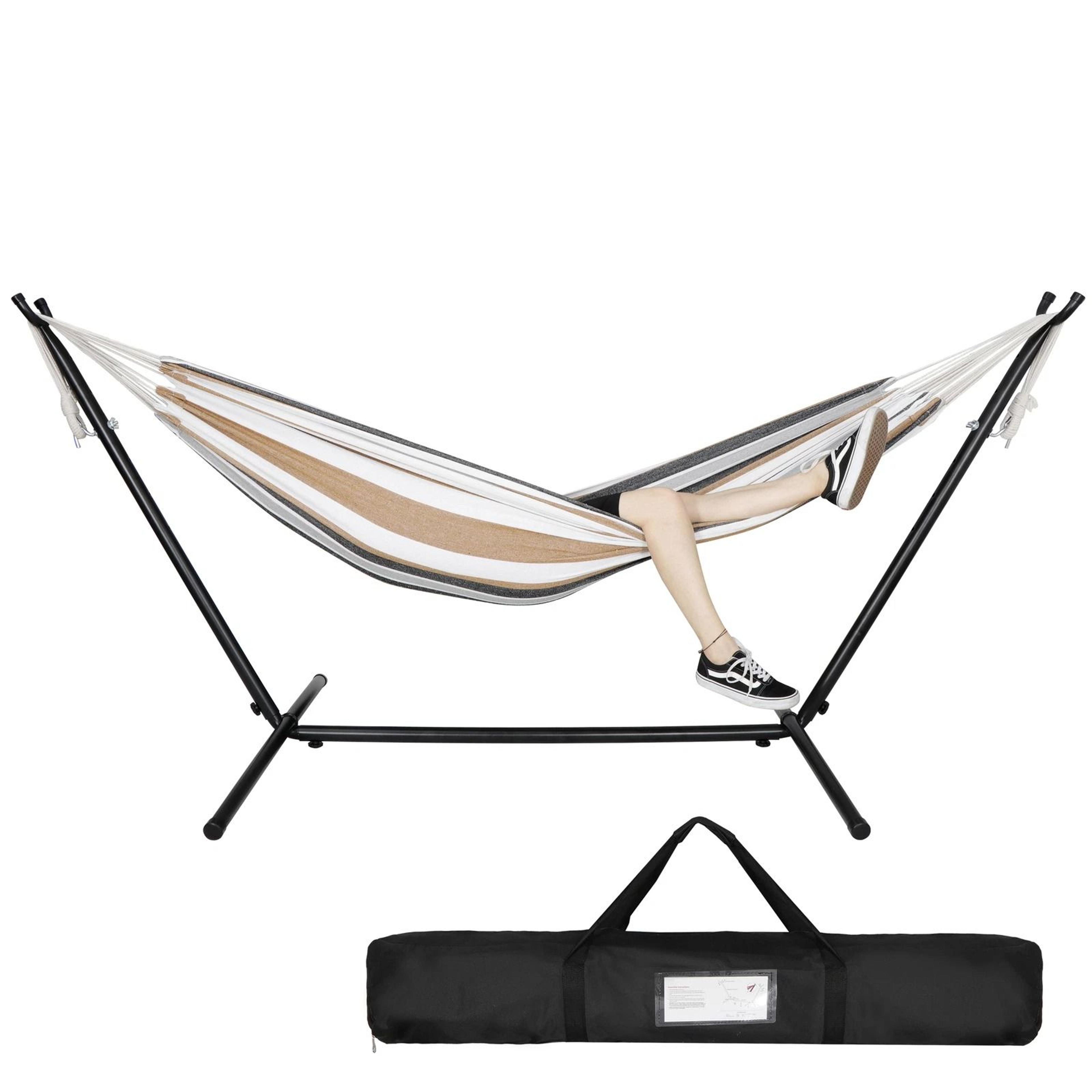 portable hammock with stand for people heavy duty outdoor hammock bed with steel frame capacity