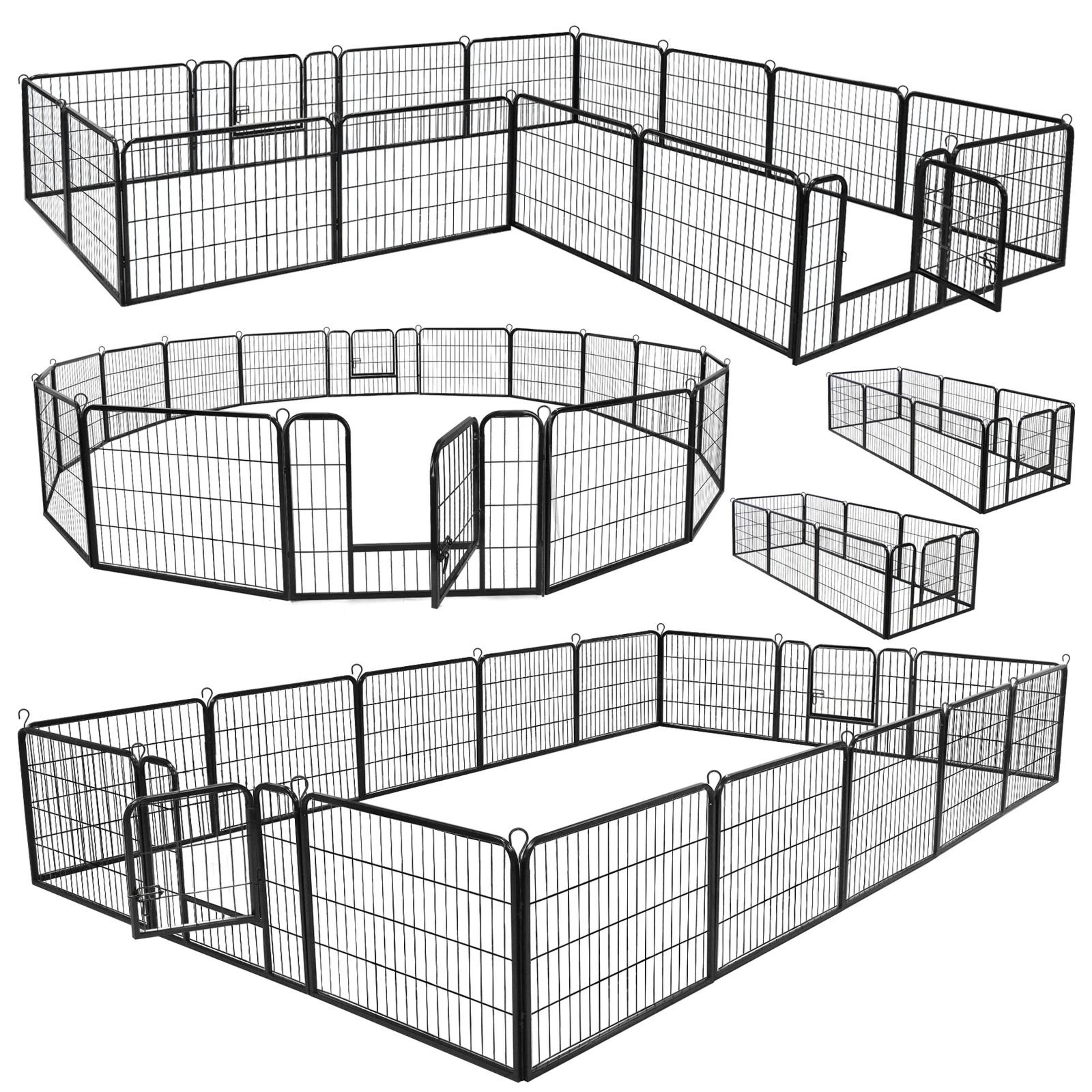 24 Panel Portable Dog Playpen Fence Foldable Pet Exercise Pen For Yard RV  Camping 1