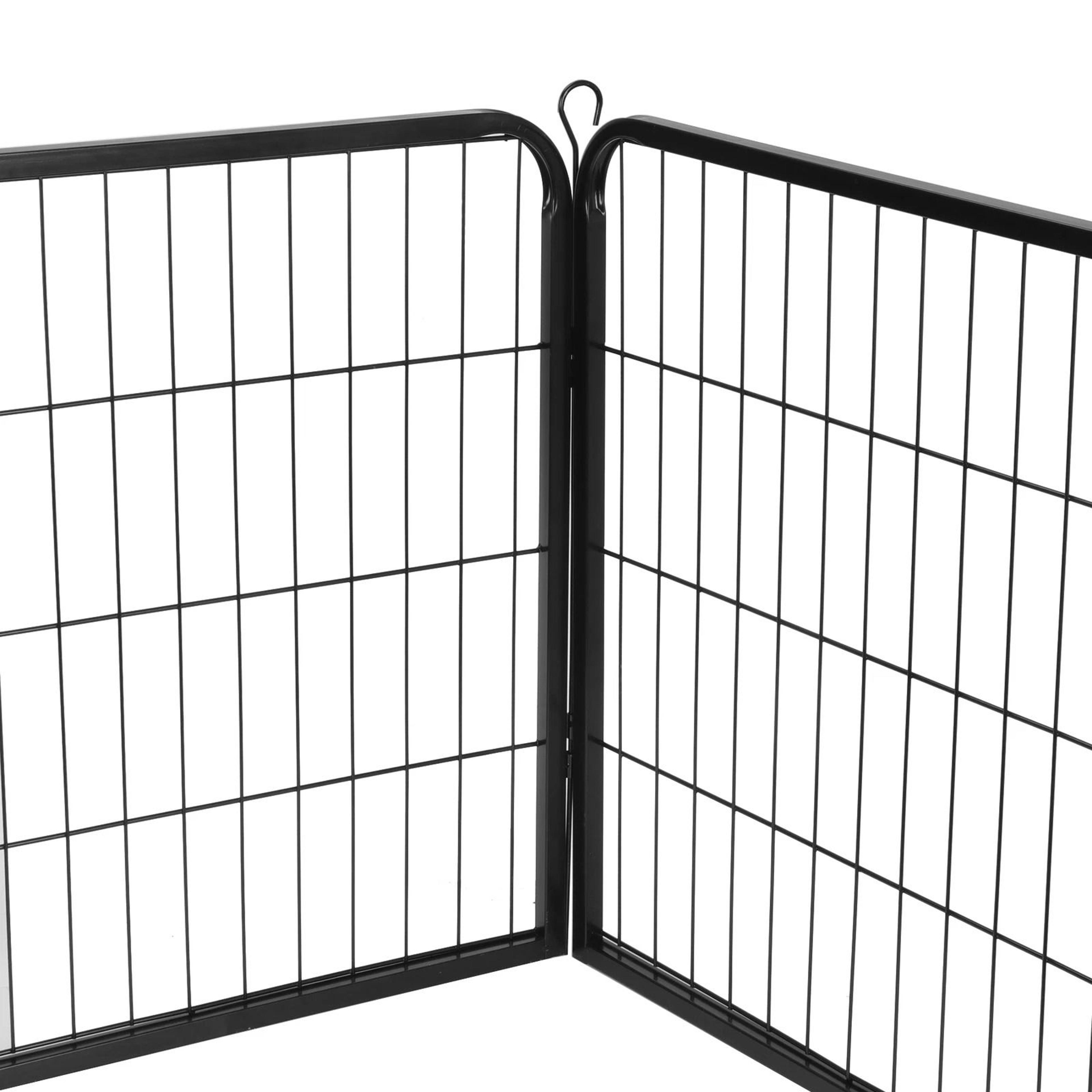 24 Panel Portable Dog Playpen Fence Foldable Pet Exercise Pen For Yard RV  Camping 11