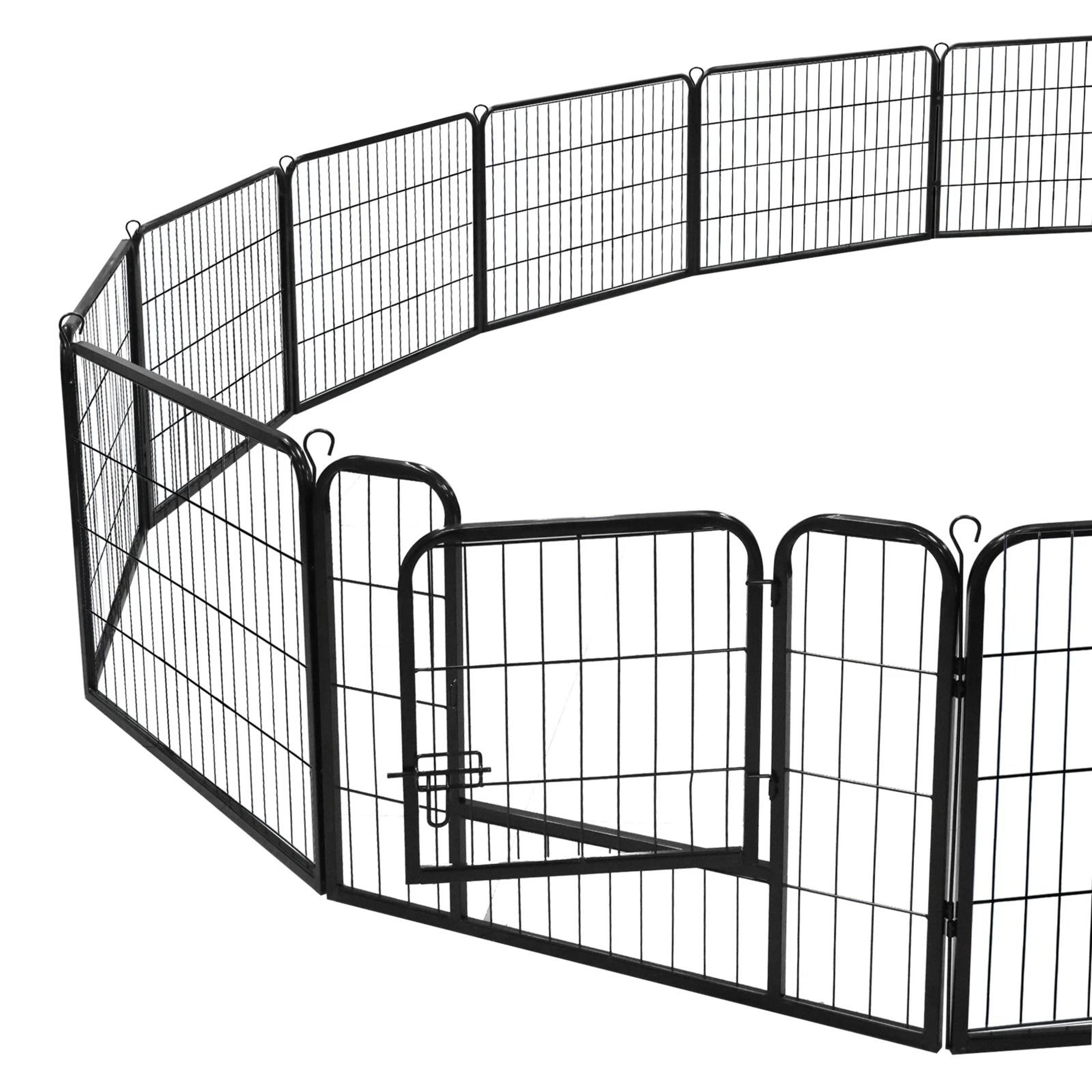 24 Panel Portable Dog Playpen Fence Foldable Pet Exercise Pen For Yard RV  Camping 3