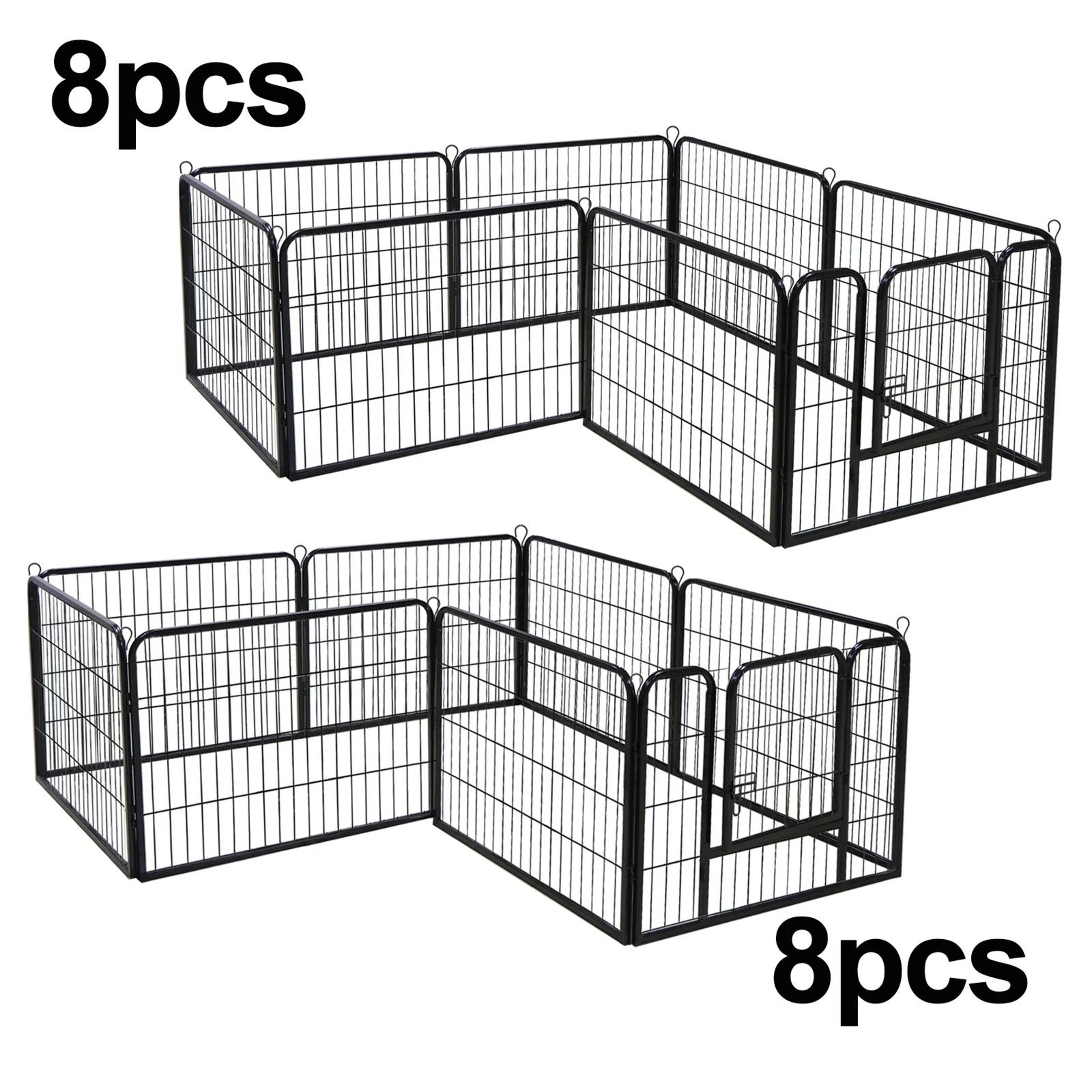 24 Panel Portable Dog Playpen Fence Foldable Pet Exercise Pen For Yard RV  Camping 4