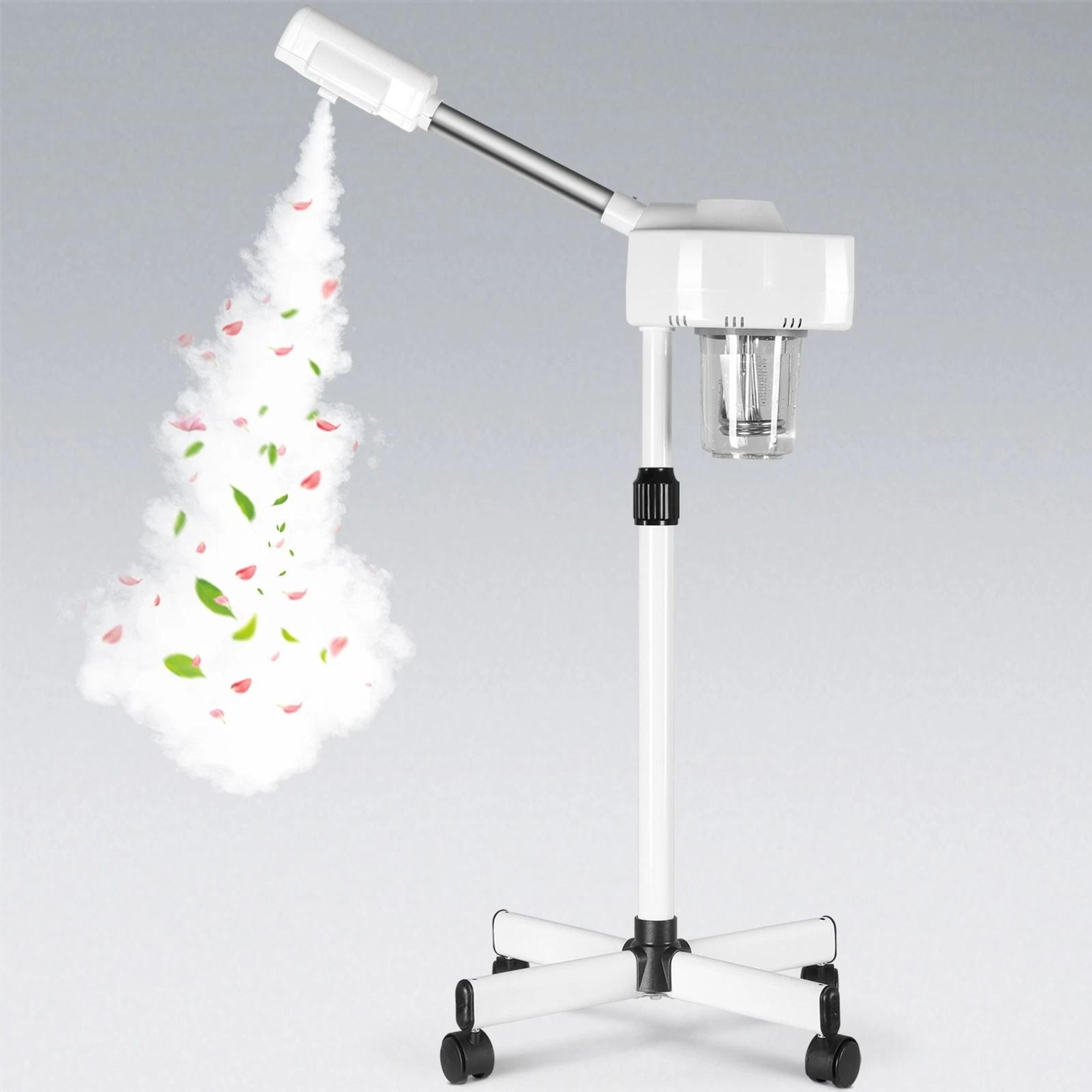 Professional Facial Steamer With Ionic Ozone  Hot Mist Function Mobile Stand For Skin Care  Salon U 10