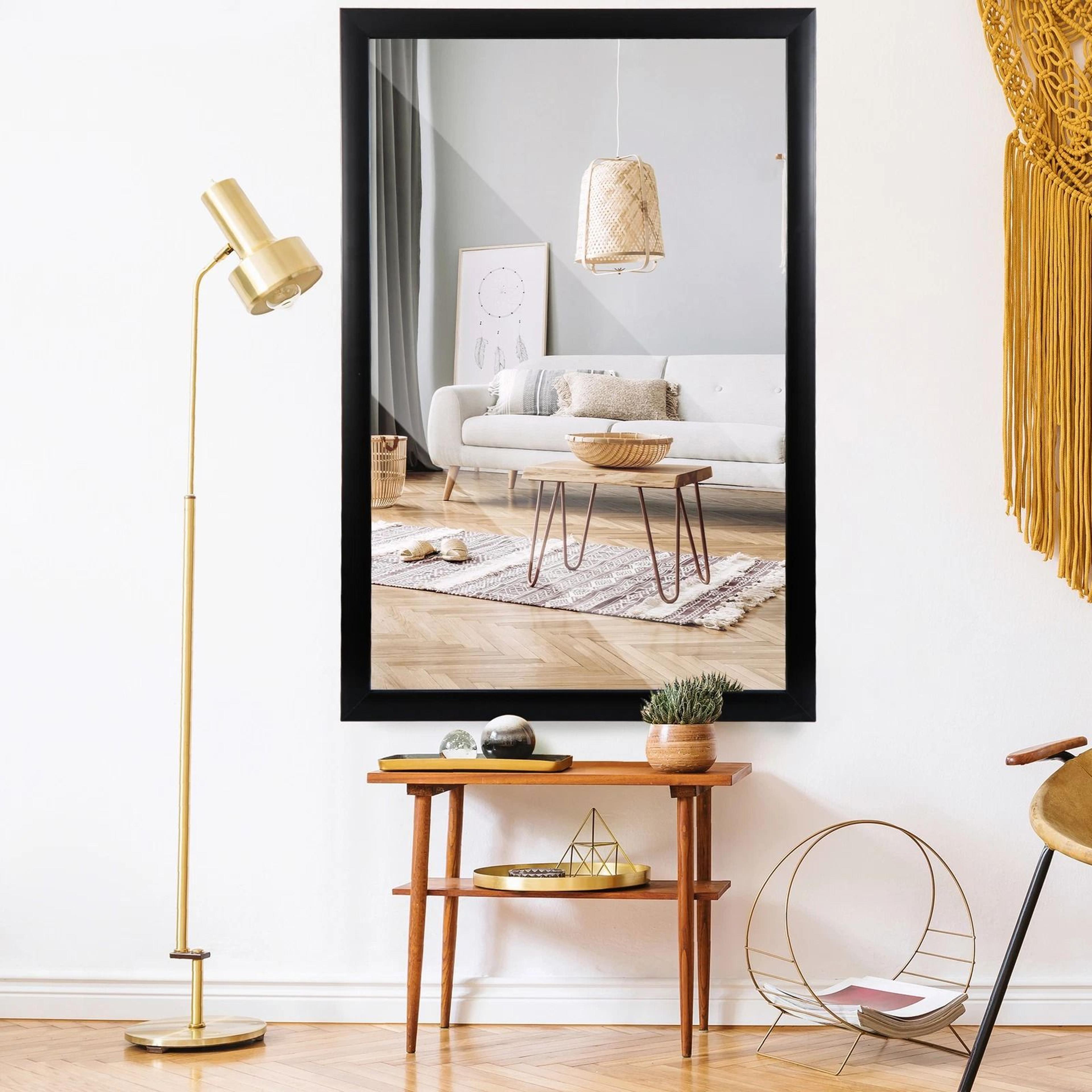 rectangular bathroom mirror black ps frame vanity mirror for home or office