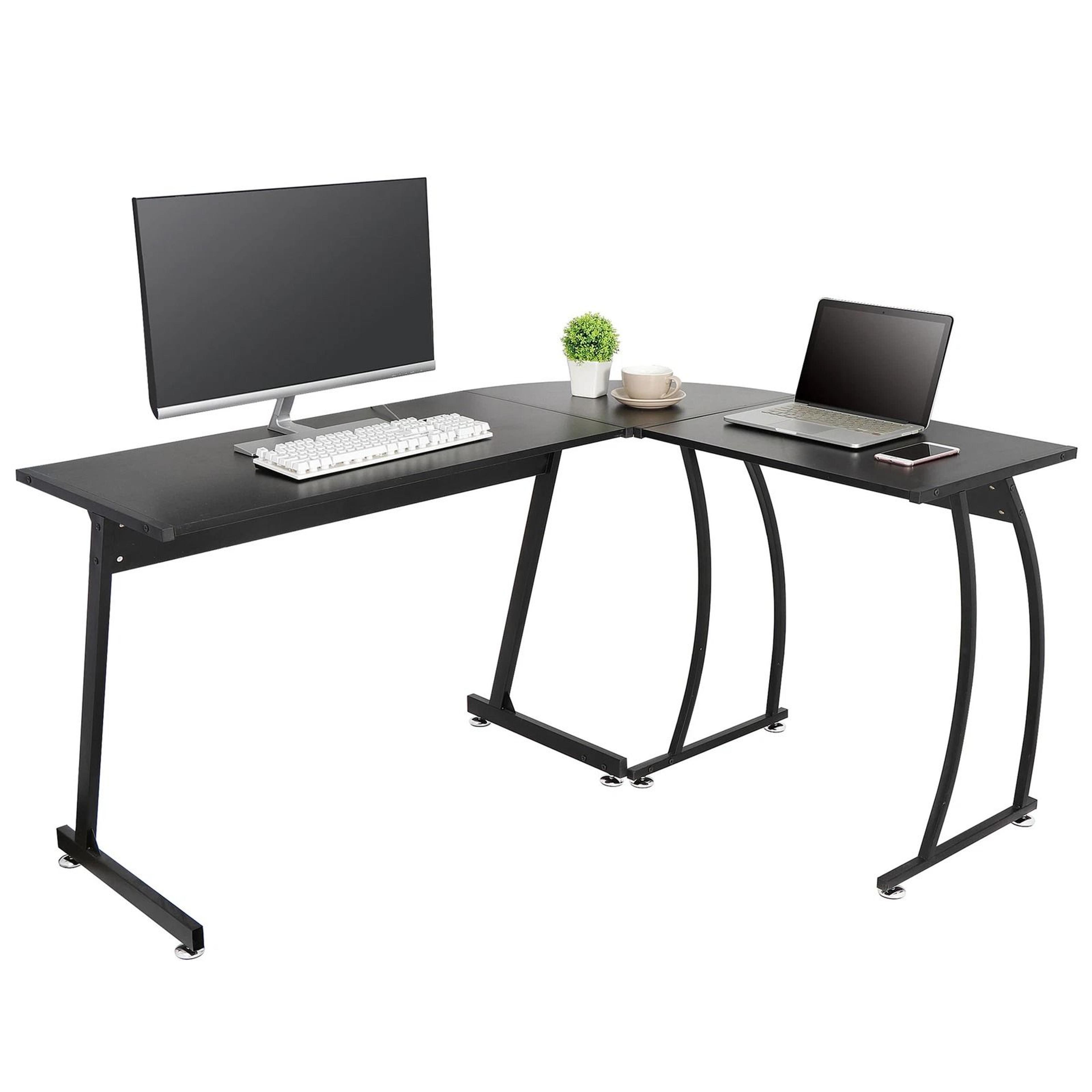 L Shaped Gaming Desk Corner Computer Desk Multifunctional PCLaptop Study Table Workstation With Spa 5