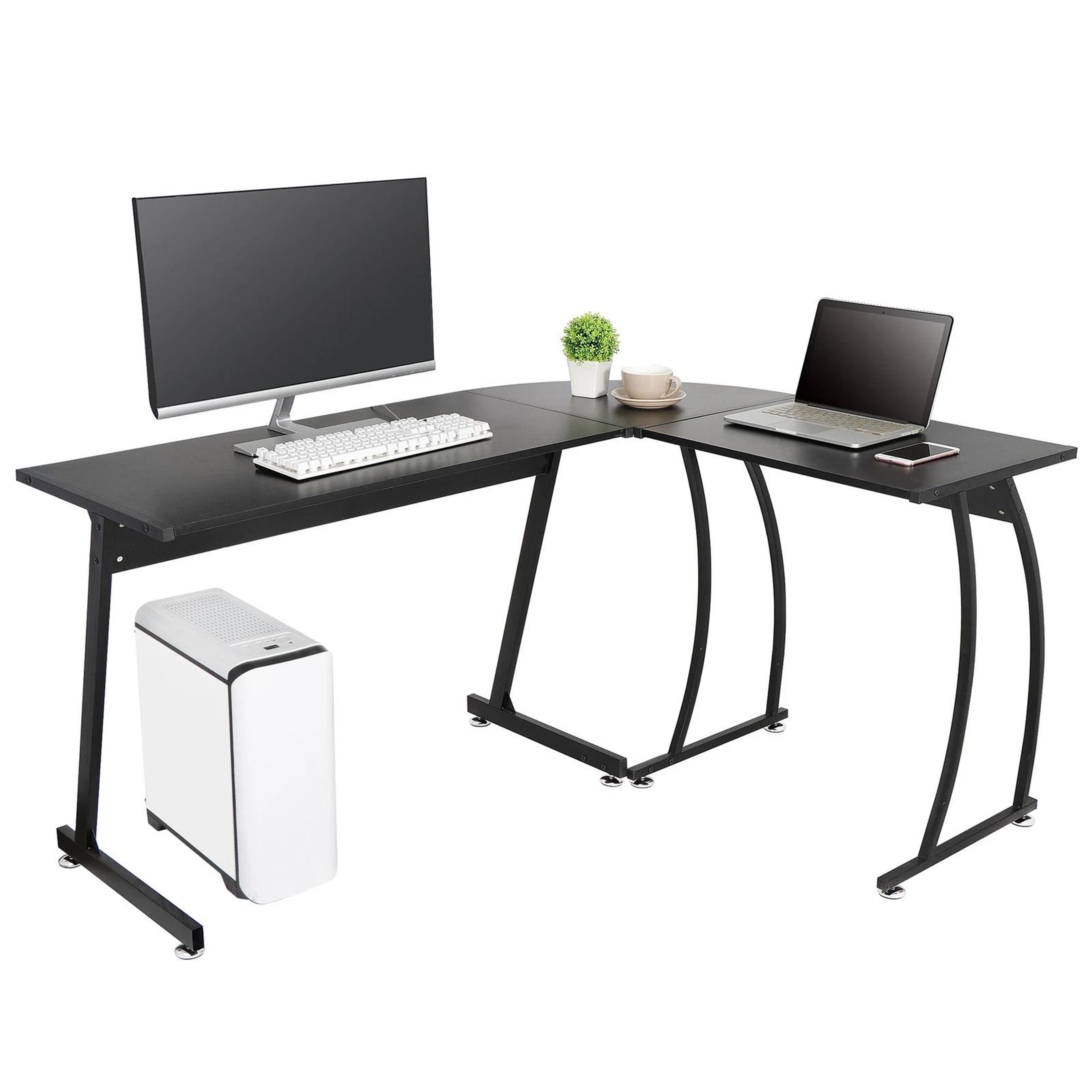 L Shaped Gaming Desk Corner Computer Desk Multifunctional PCLaptop Study Table Workstation With Spa 6