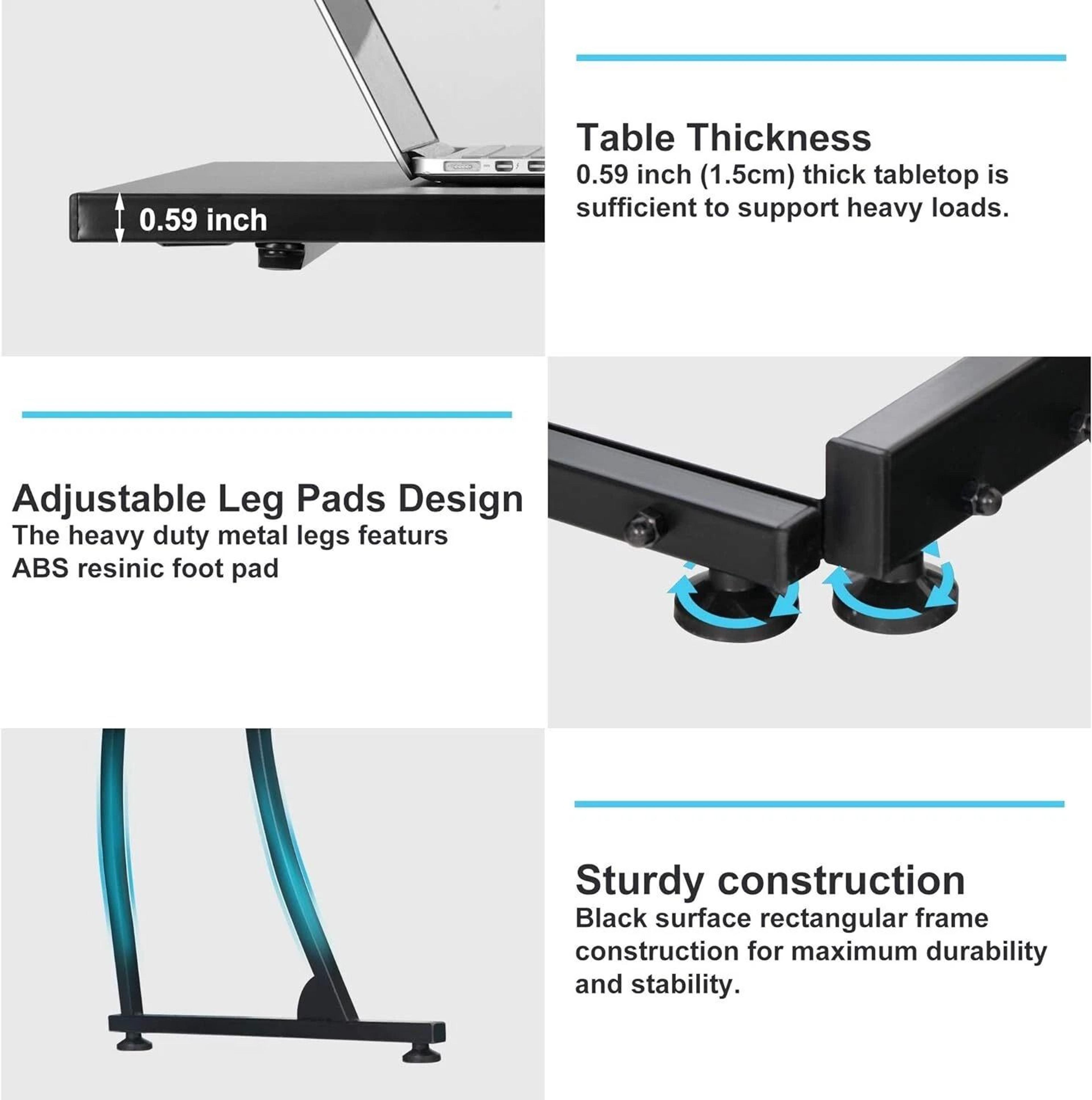 L Shaped Gaming Desk Corner Computer Desk Multifunctional PCLaptop Study Table Workstation With Spa 8