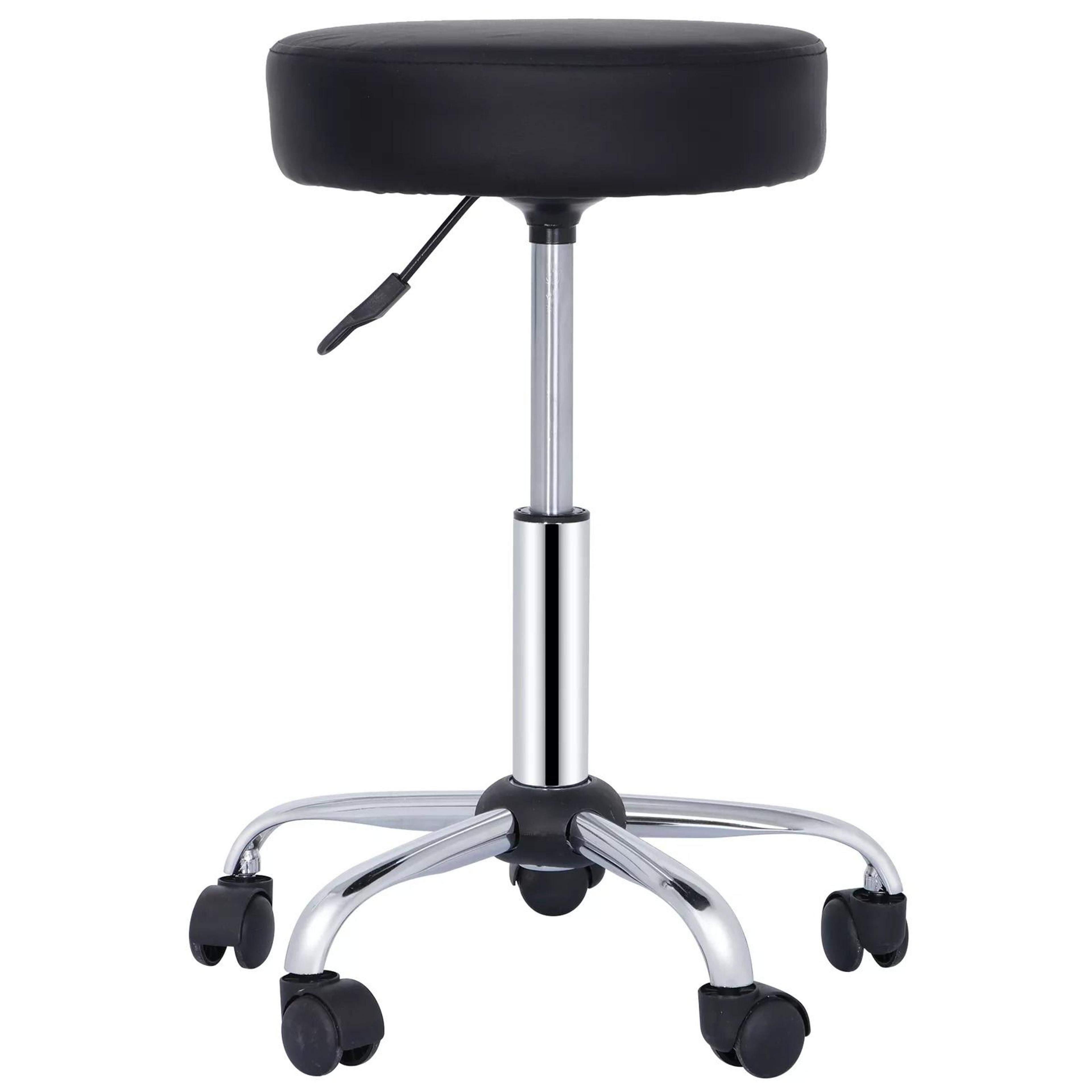 Hydraulic Rolling Stool Swivel Salon Chair Adjustable Height Office Tattoo Black 8