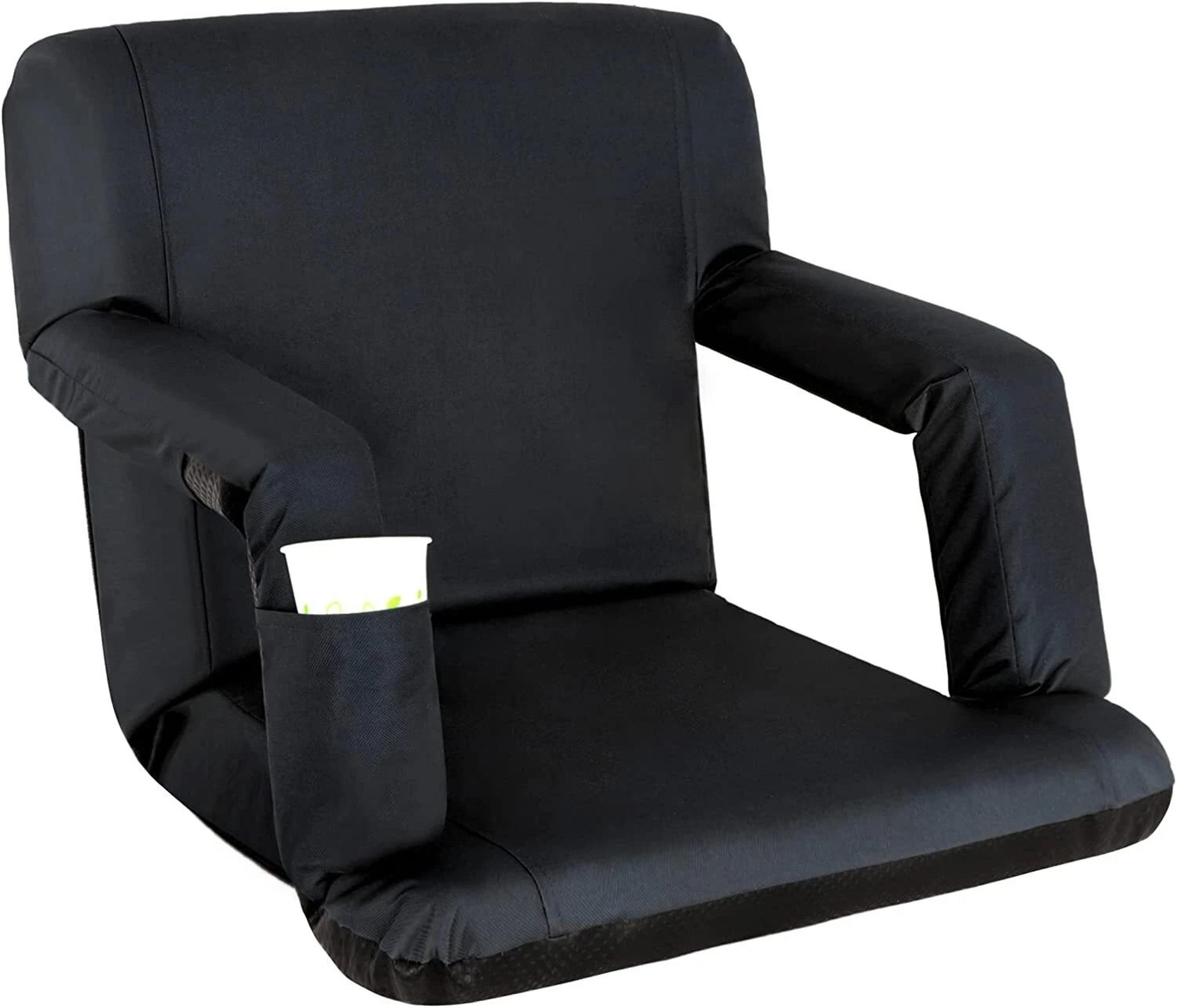 extra comfort wide stadium seat cushion with back support portable bleacher chair